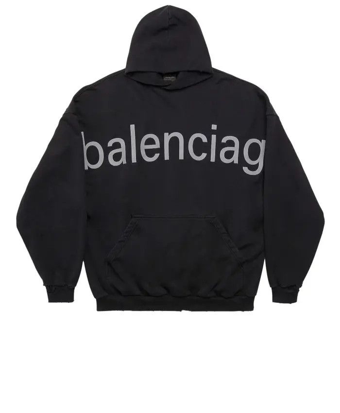 Balenciaga o1bcso1str1224 Bal.com Hoodie Oversized in Black Size US XL / EU 56 / 4 - 1 Thumbnail