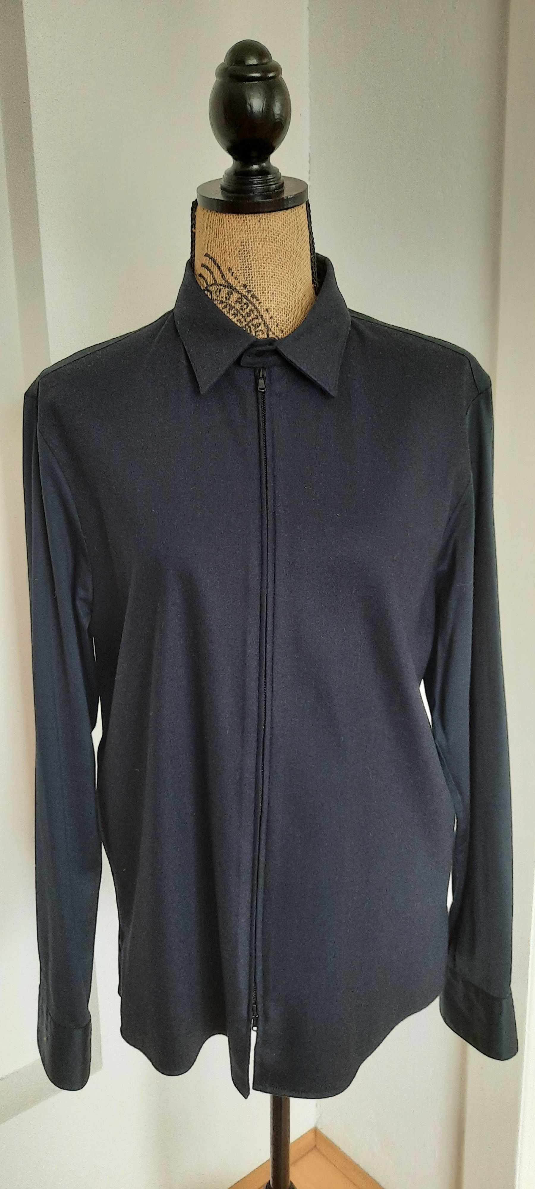 Emporio Armani EMPORIO ARMANI Men's Shirt Jacket Dark Blue Size 41(16) Size US L / EU 52-54 / 3 - 2 Thumbnail