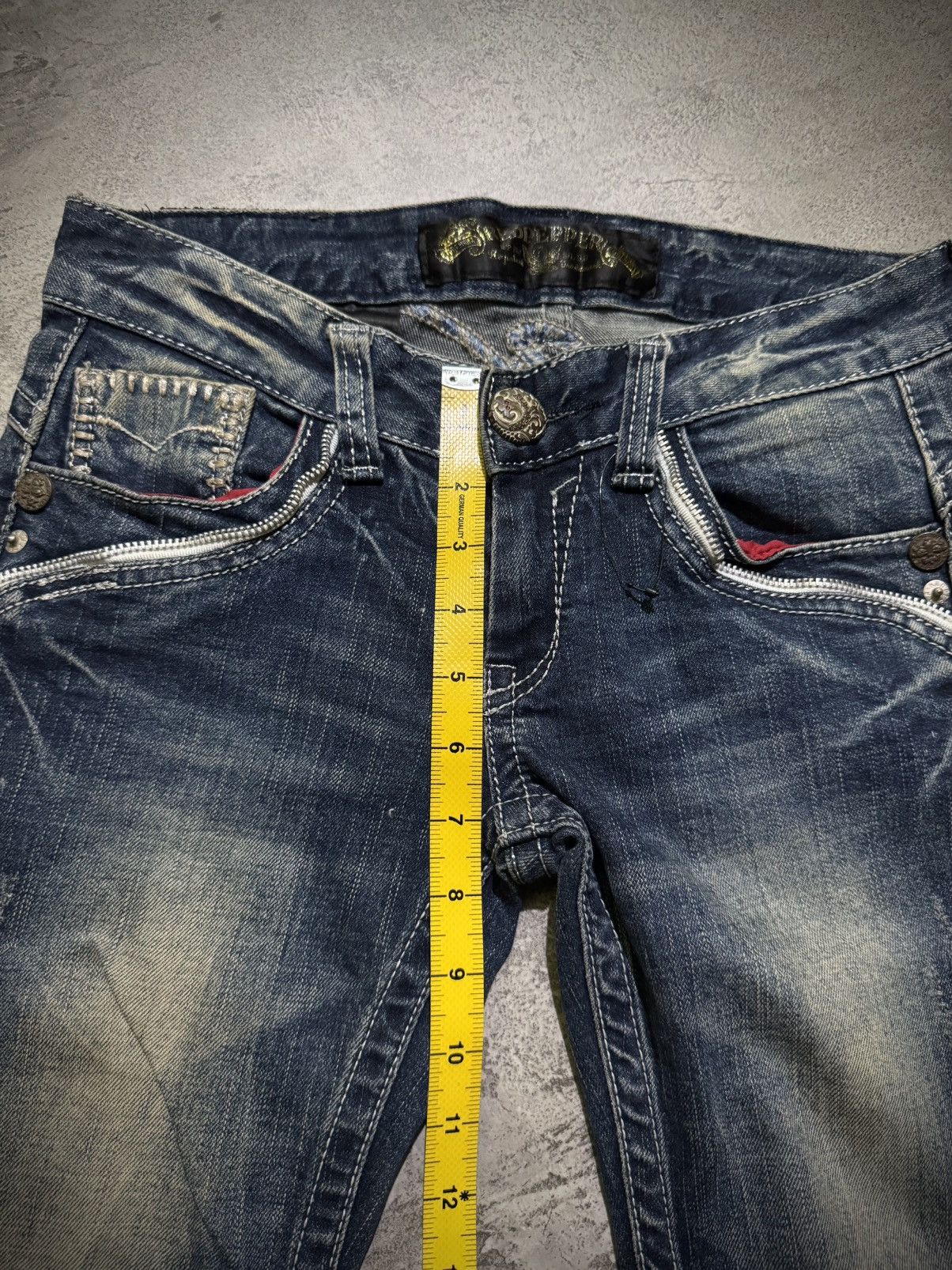 Hysteric Glamour Y2k Red Peppers skull studded ifsixwasnine bootcut jeans Size US 29 - 18 Thumbnail