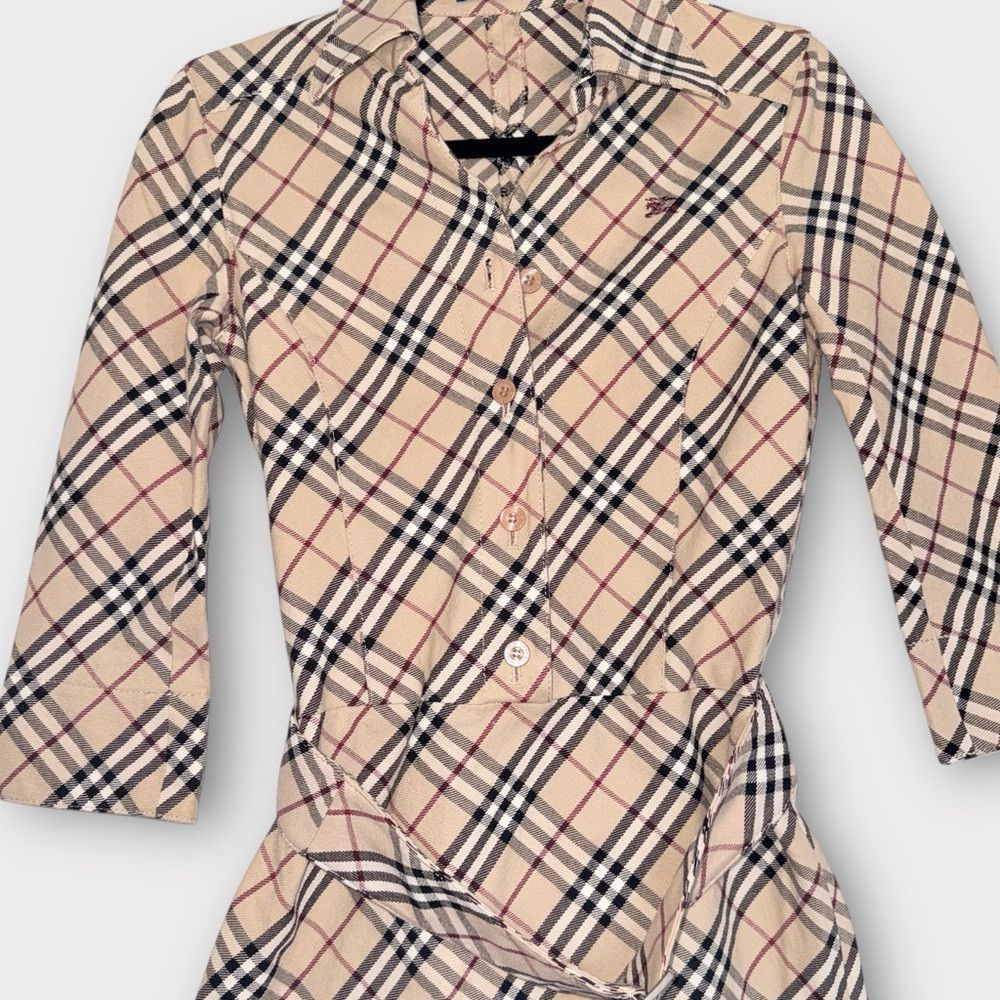 Burberry Burberry Blue Label Nova Check Belted Shirt Dress JP 38 / F Size S / US 4 / IT 40 - 5 Thumbnail