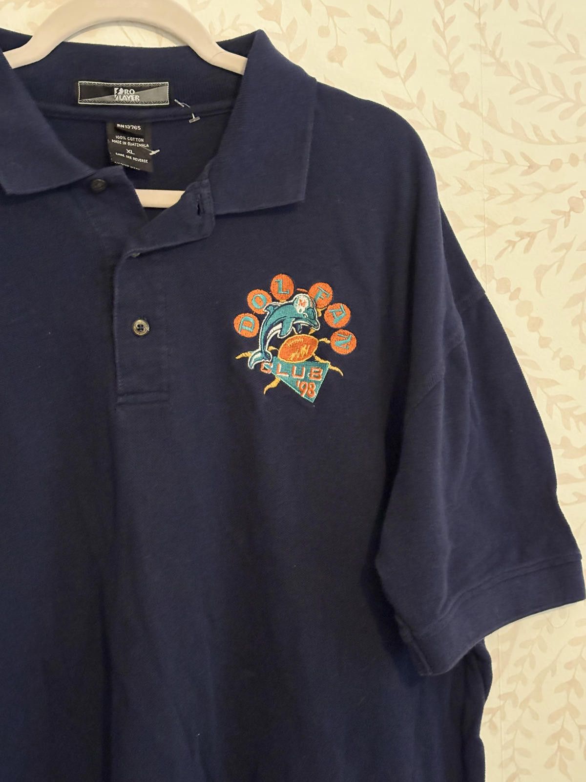 NFL Vintage Men Polo 1999 Dol-fan Club Miami Dolphins NFL Shirt Size US L / EU 52-54 / 3 - 2 Thumbnail