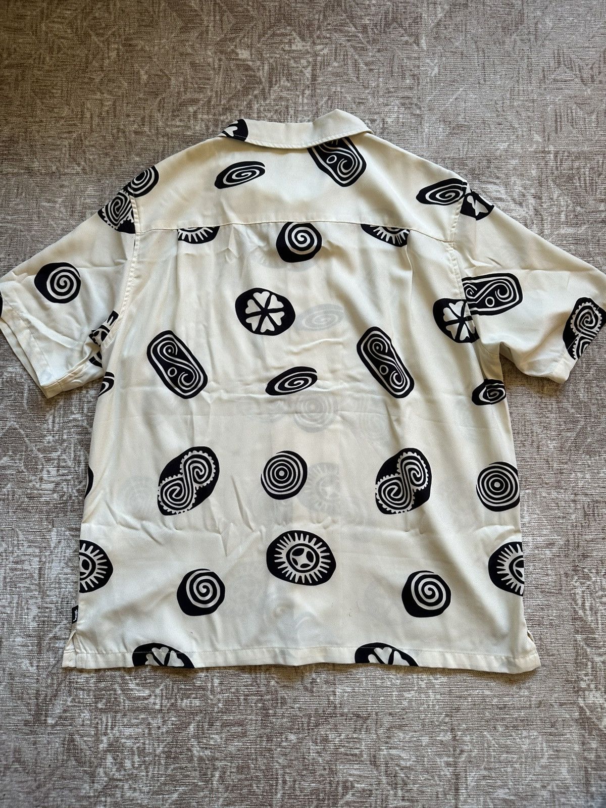 Stussy Stüssy Icon Pattern Shirt ‘Off White’ Size US M / EU 48-50 / 2 - 4 Thumbnail
