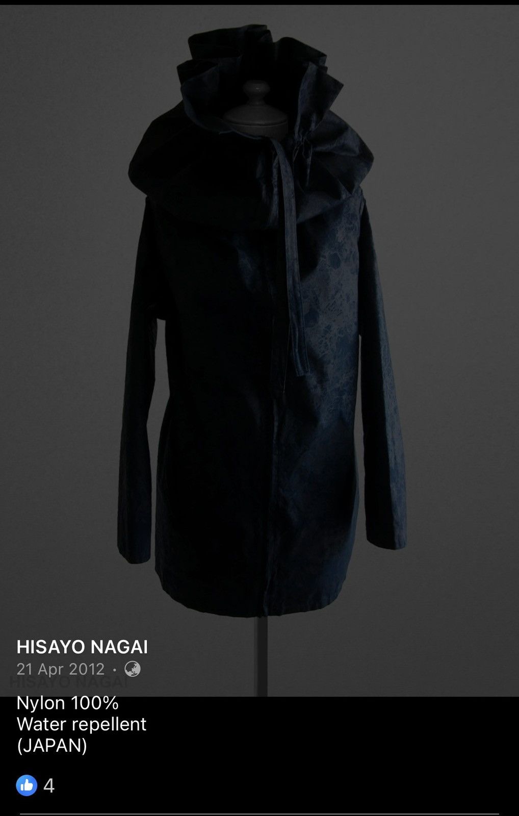 Designer × Japanese Brand 2012 Hisayo Nagai Runway Water Repellent Jackets Size ONE SIZE - 6 Thumbnail