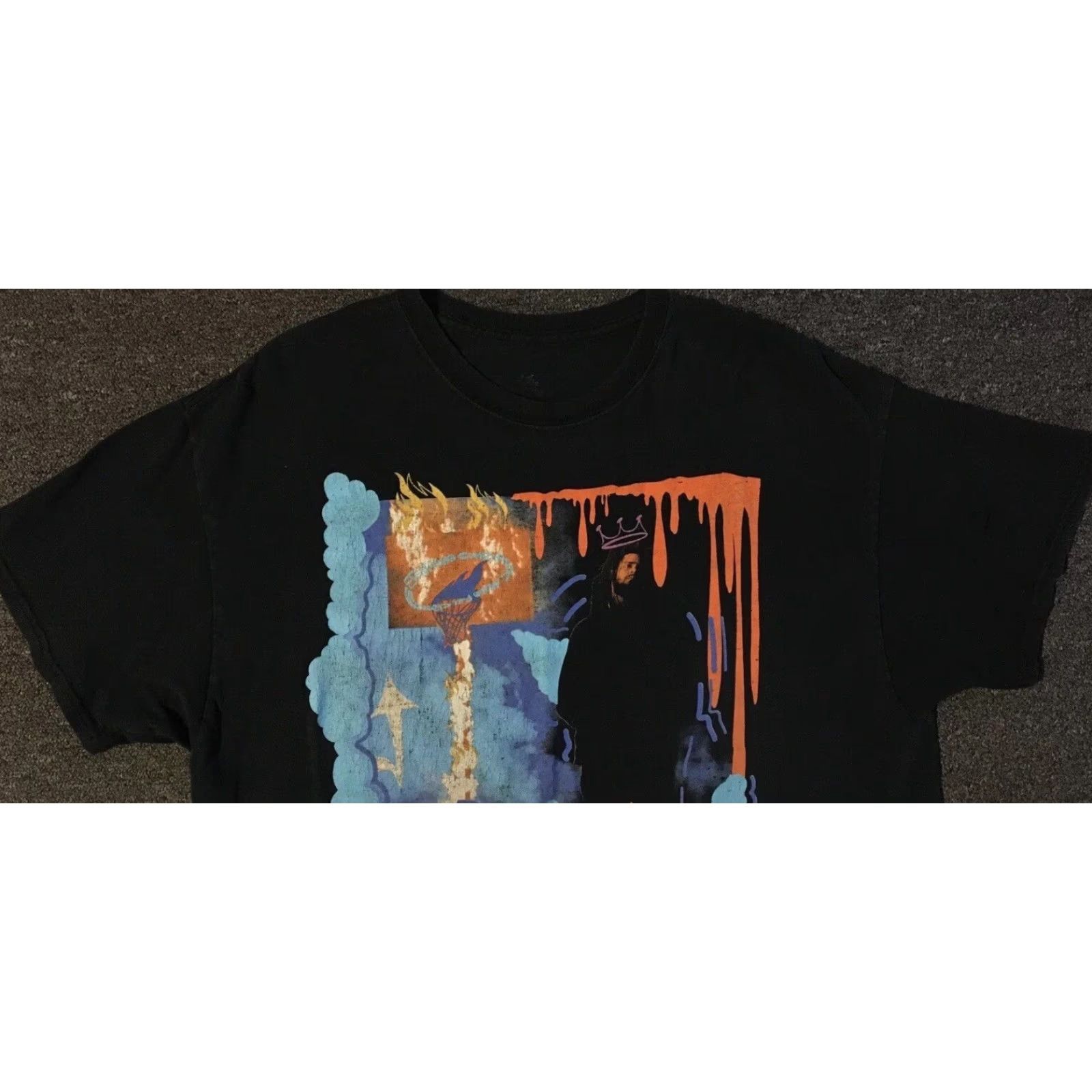 Travis Scott VINTAGE J COLE Faded Distressed Offseason Tour Shirt XL Concert Hip Hop Grunge Y2K Size US XL / EU 56 / 4 - 6 Thumbnail