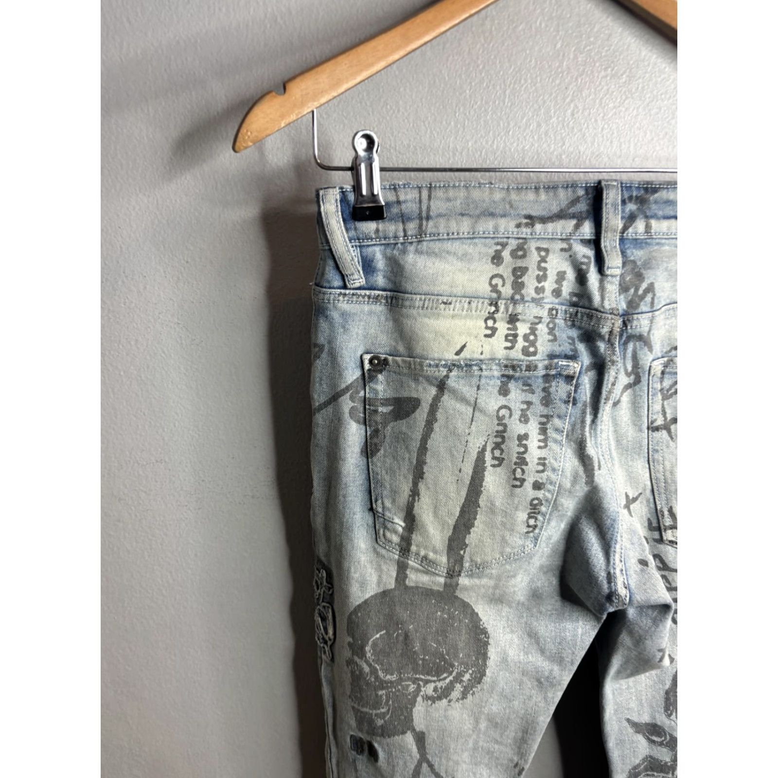 Ksubi VINTAGE? No. Ksubi Jeans Mens 29x31 Blue Distressed Skinny Van Winkle Devils Trippie Redd Size US 29 - 5 Thumbnail