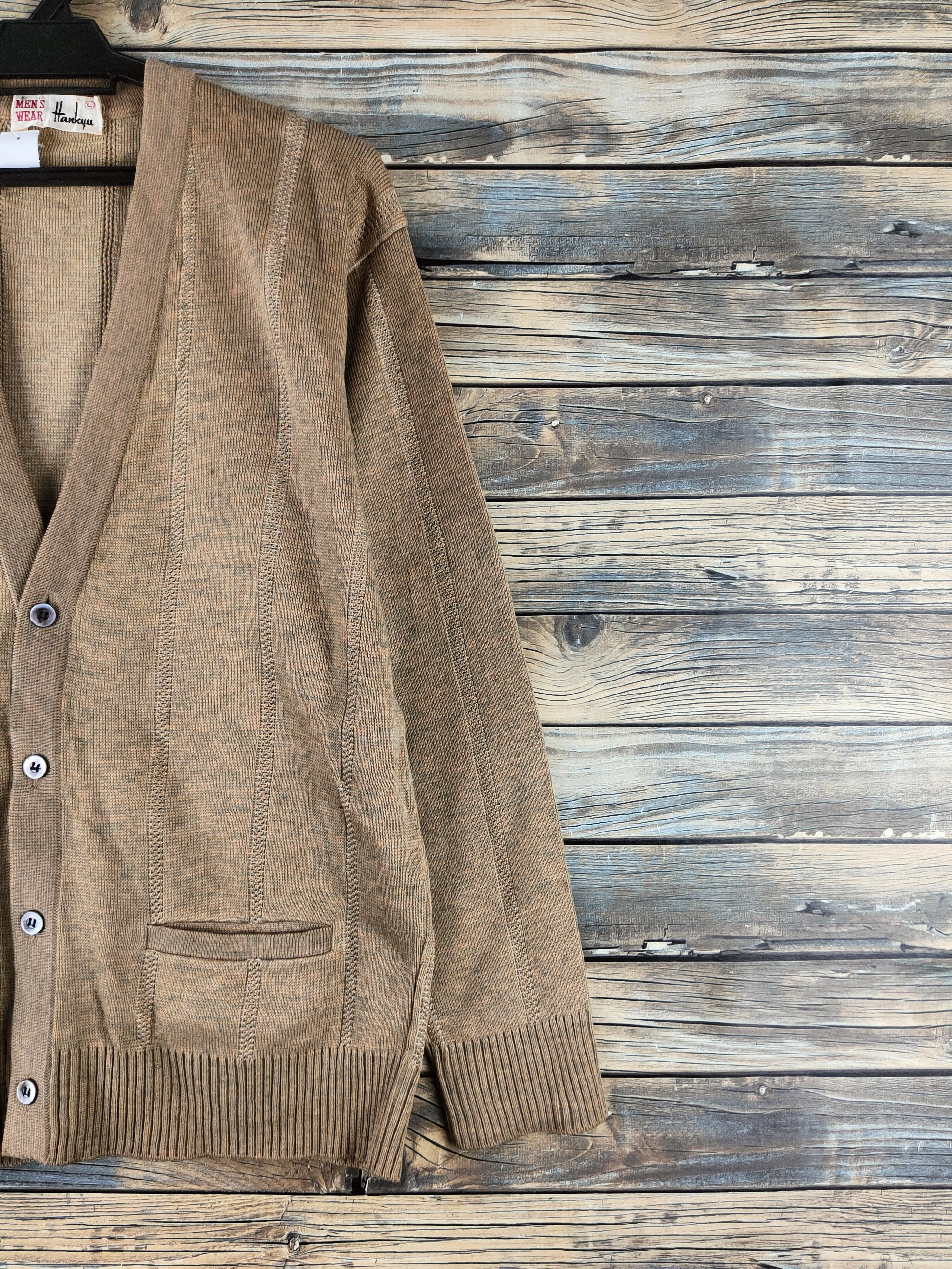 Japanese Brand DL Hankyu Beige Knitwear Cardigan #46-190 Size US L / EU 52-54 / 3 - 5 Thumbnail