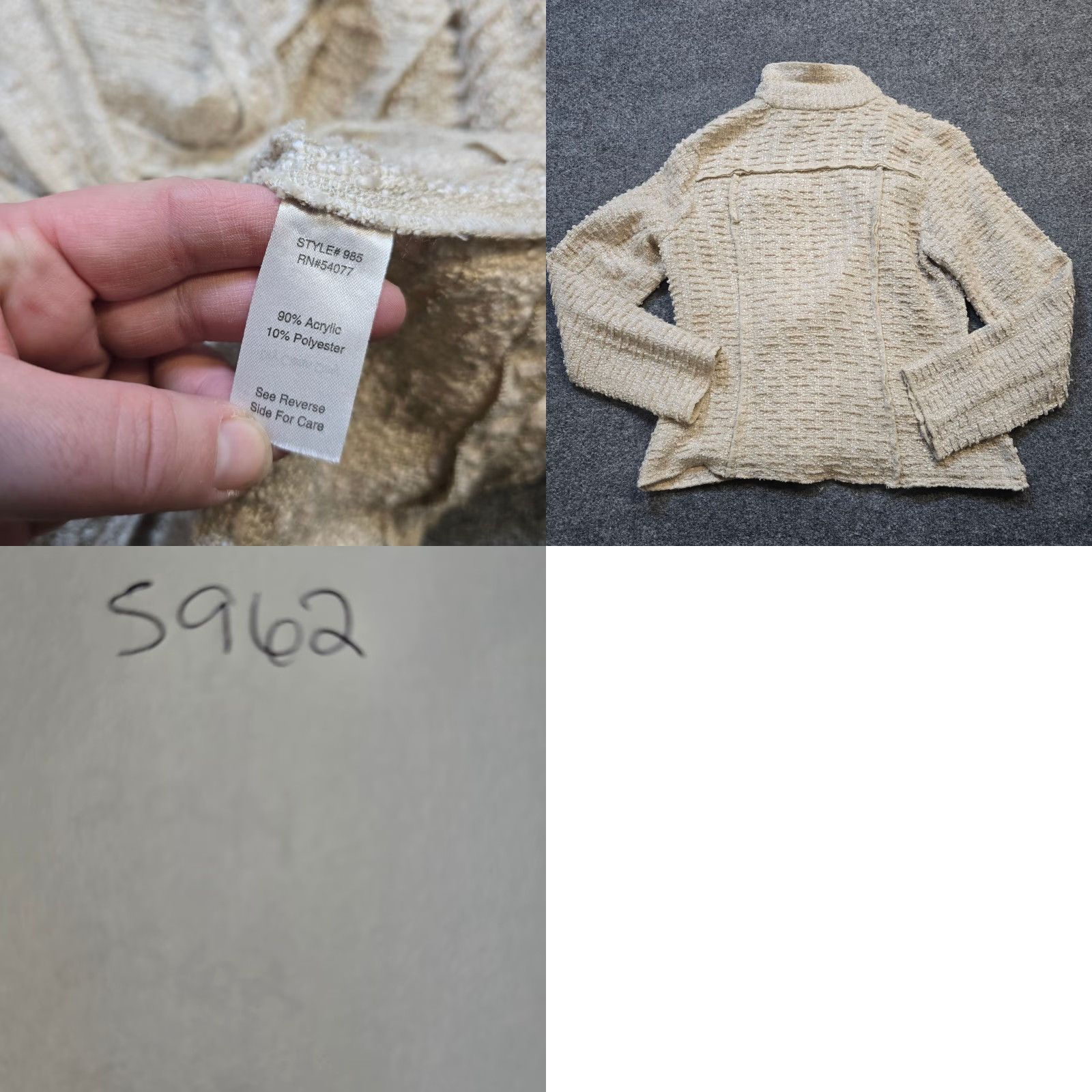 Vintage Cabi Jacket Womens Size Small Beige Boucle Texture Snap Button Casual Capsule Size S / US 4 / IT 40 - 8 Thumbnail