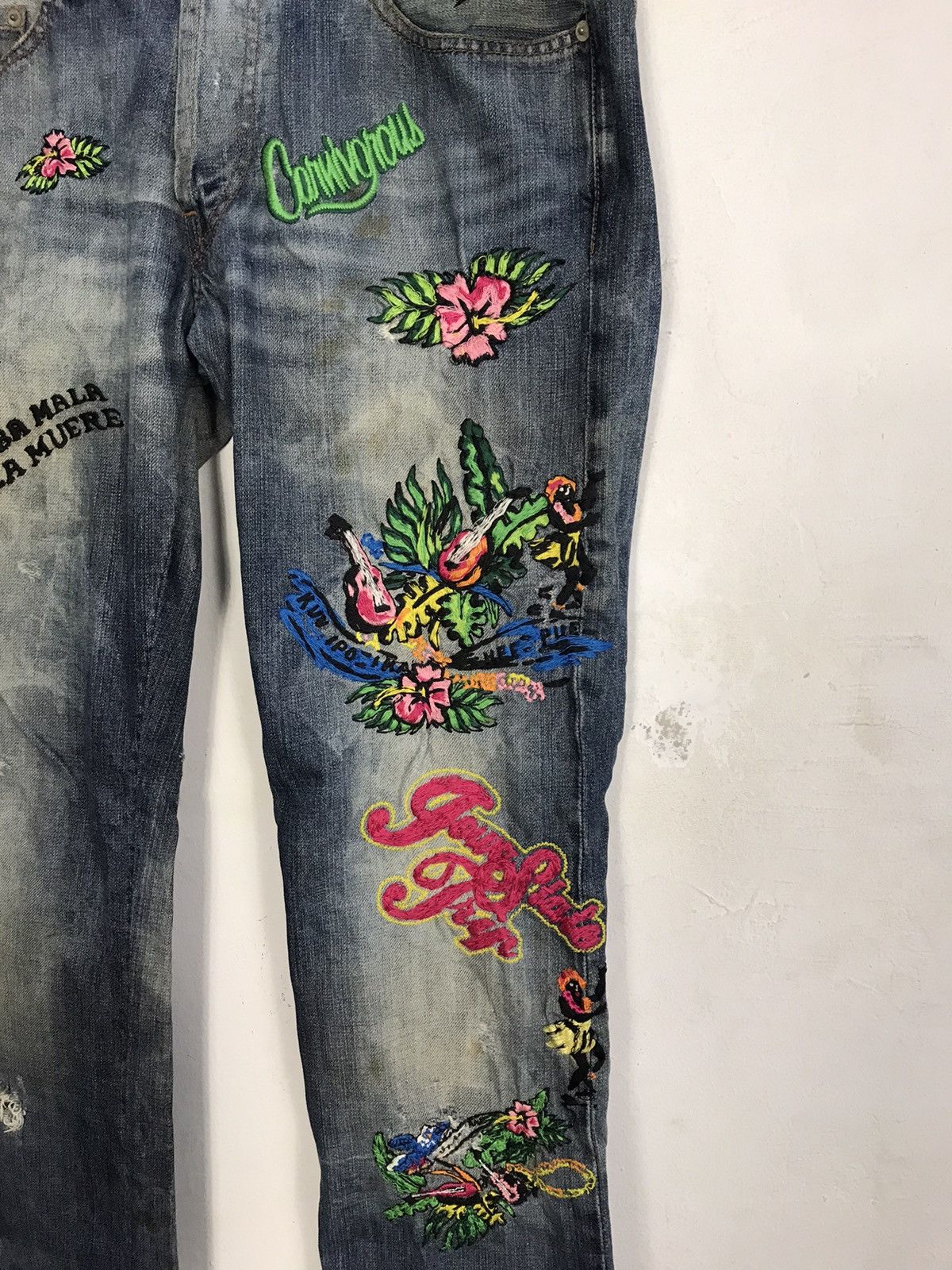 Energie Energie Straight Morris Embroidery Floral Straight Cut Size US 34 / EU 50 - 3 Thumbnail