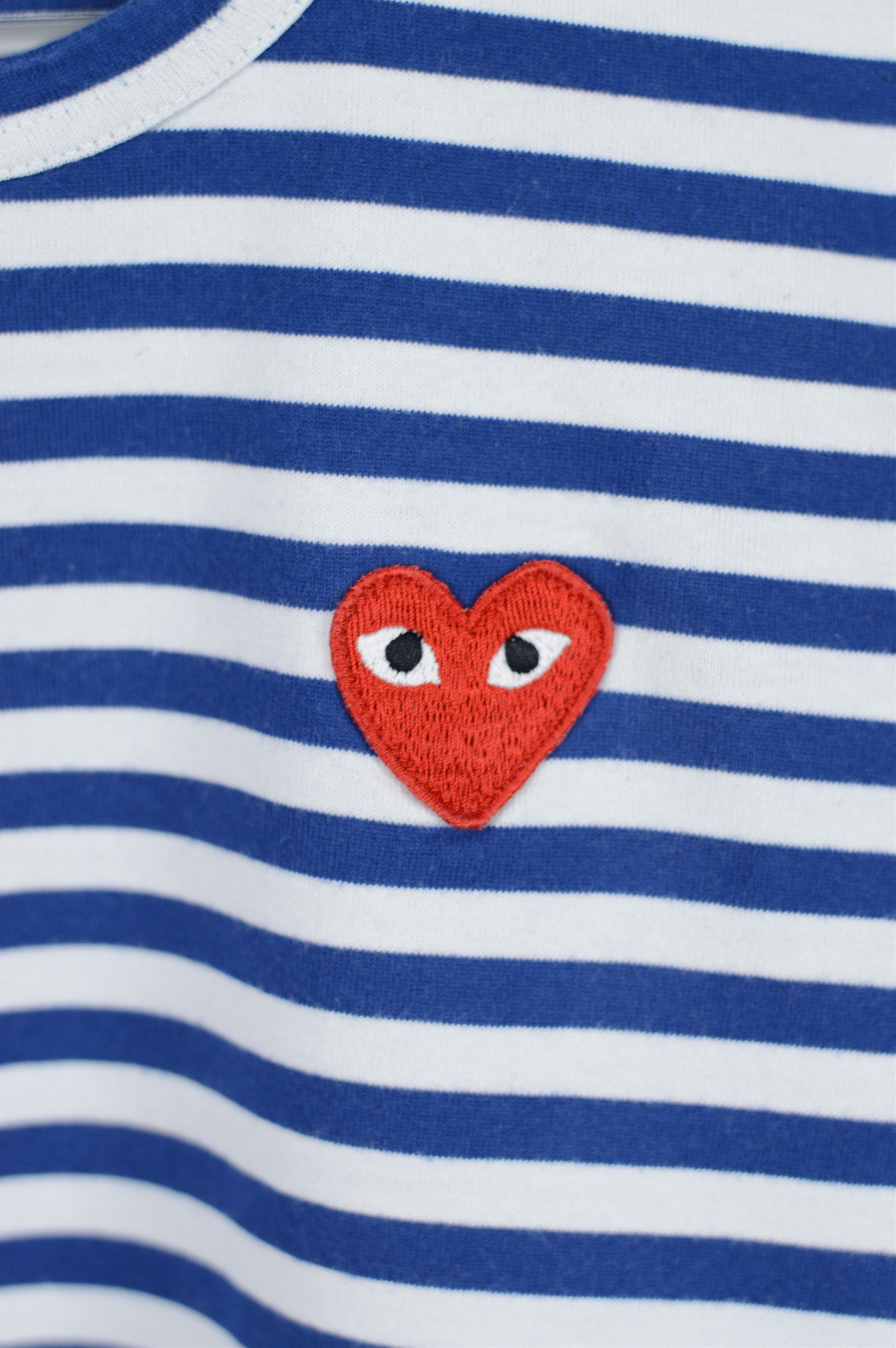 Comme des Garcons × Comme des Garcons PLAY CDG Play Striped Heart Logo Long Sleeve Tee Size M / US 6-8 / IT 42-44 - 6 Thumbnail