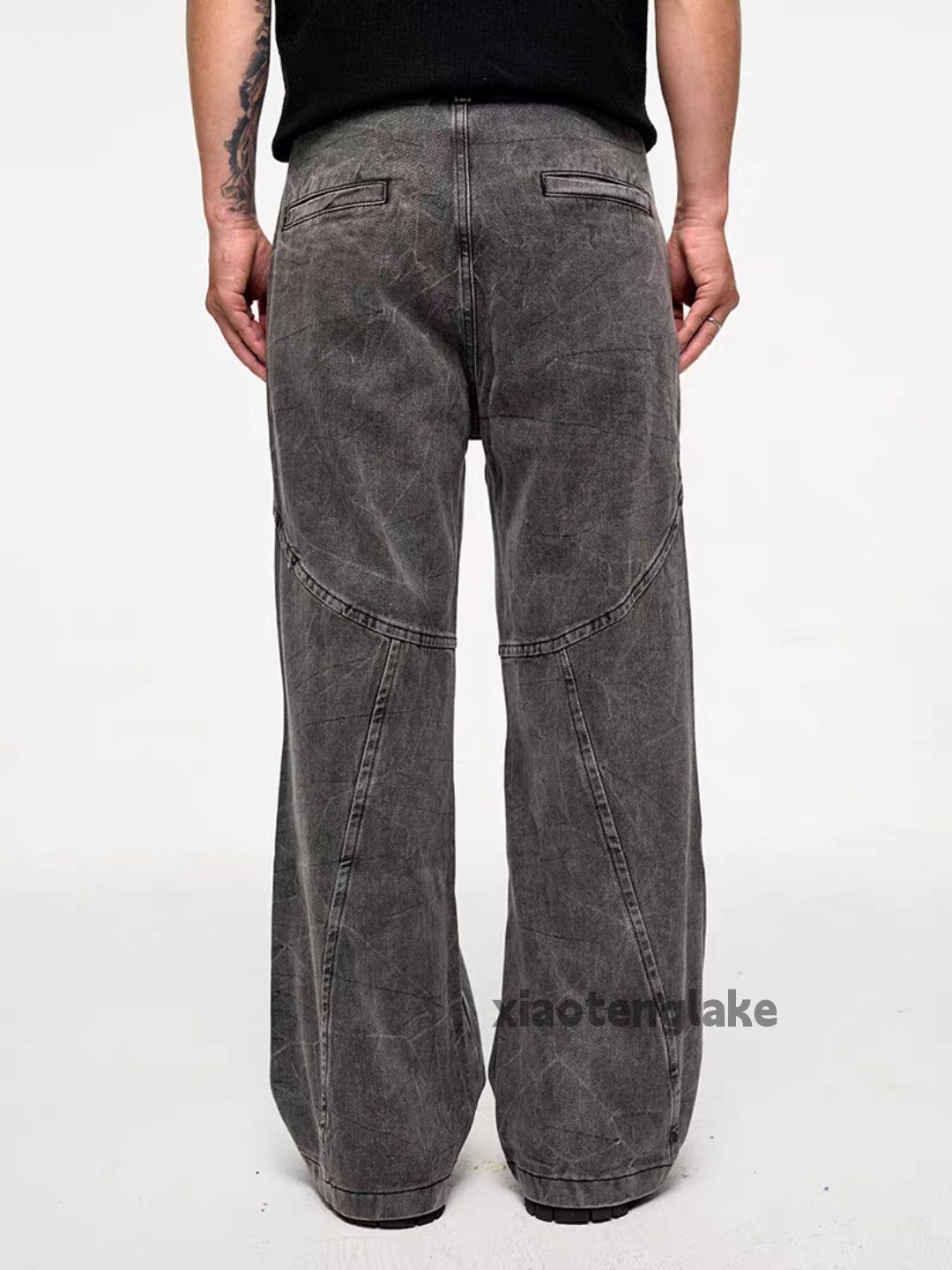 Jean xtl washed faded loose baggy skate hiphop cargo jeans Size US 28 / EU 44 - 2 Thumbnail