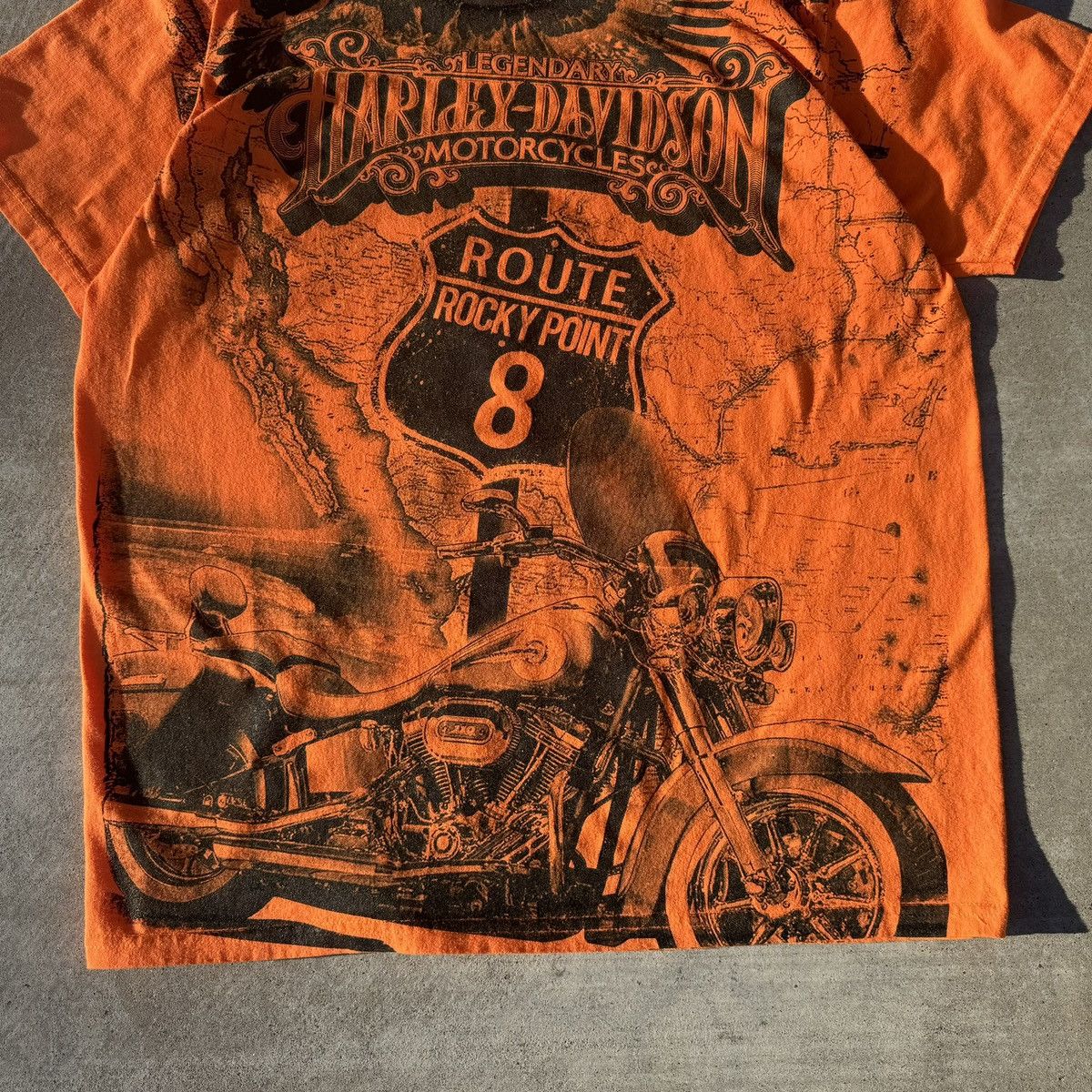 Affliction × JNCO × Tapout Vintage Y2K Grunge Crazy AOP Harley Orange Graphic Tee XL Size US XL / EU 56 / 4 - 10 Thumbnail