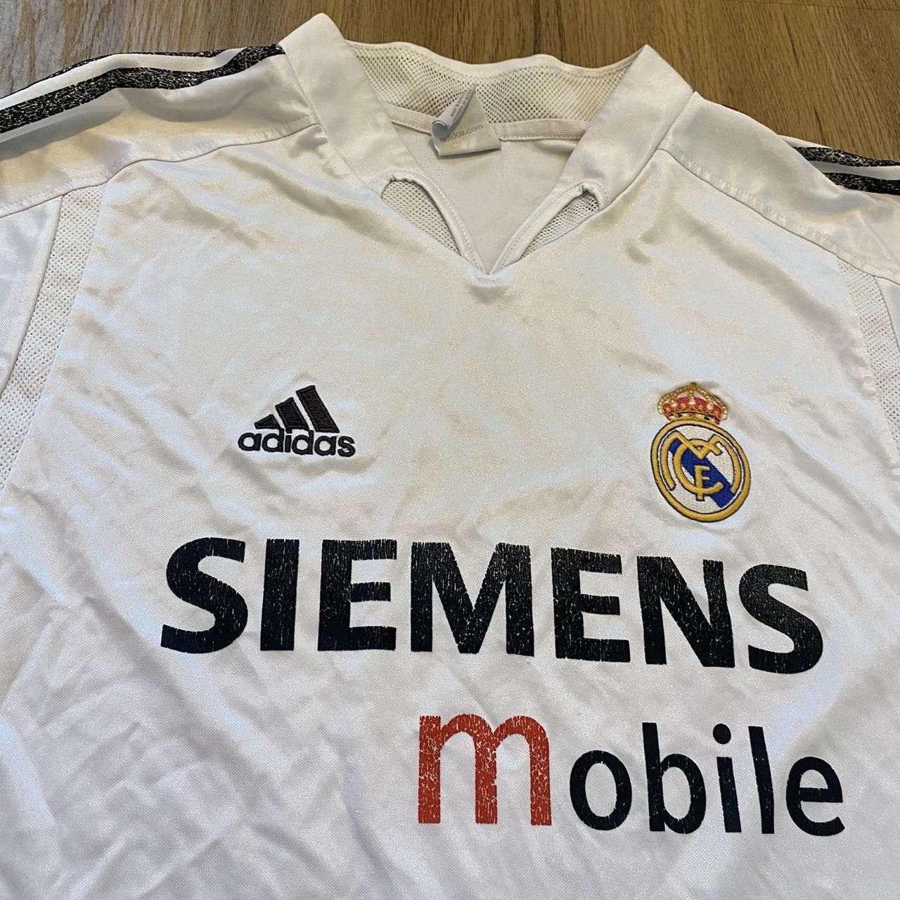 Adidas 2004-05 Real Madrid Adidas Home Shirt Siemens Mobile Size US L / EU 52-54 / 3 - 5 Thumbnail