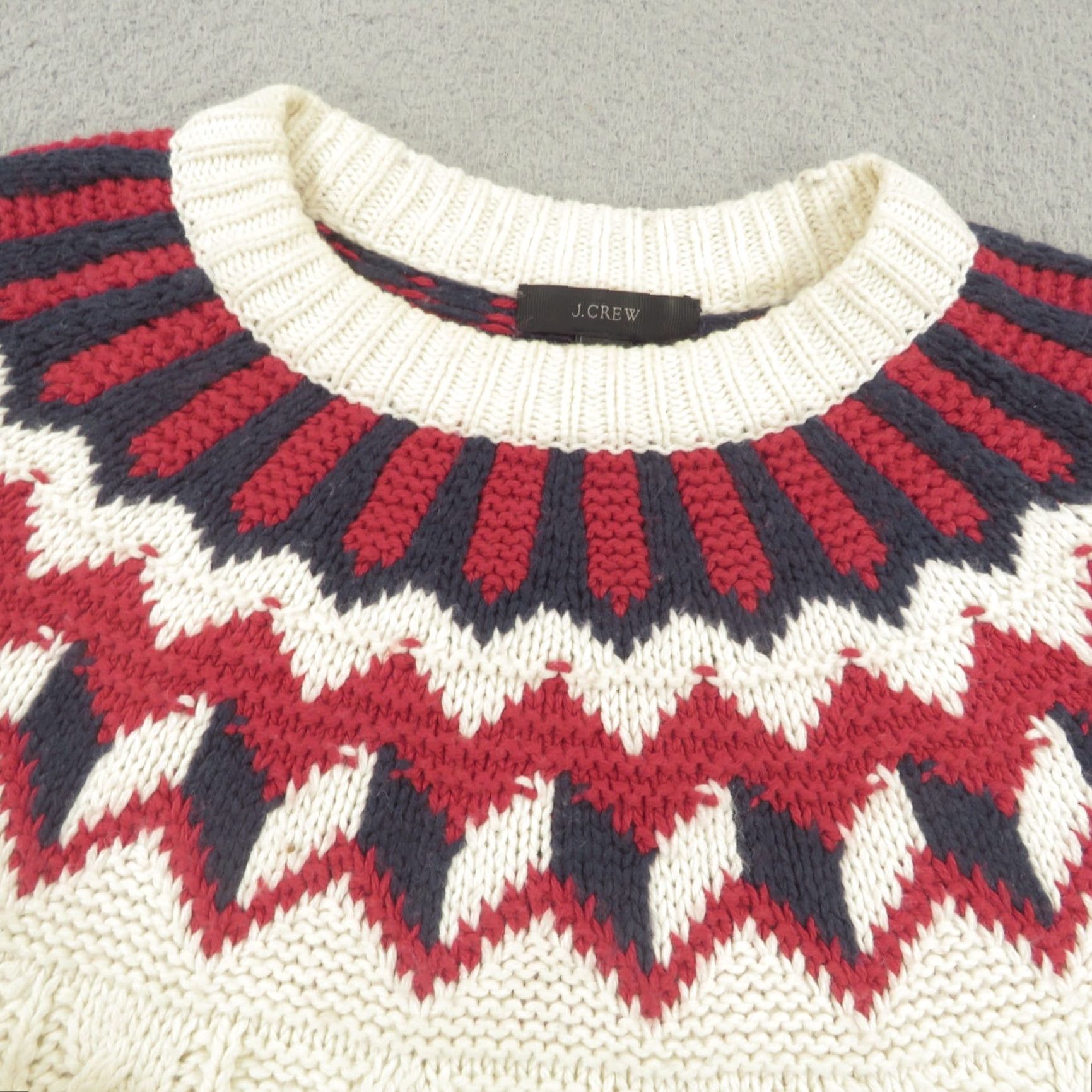 J.Crew VINTAGE J.CREW Sweater Mens Medium Cream Merino Cotton Blend Cableknit Fisherman Holidays Christmas Nautical 90s Man Clothing Mens Size US M / EU 48-50 / 2 - 4 Thumbnail