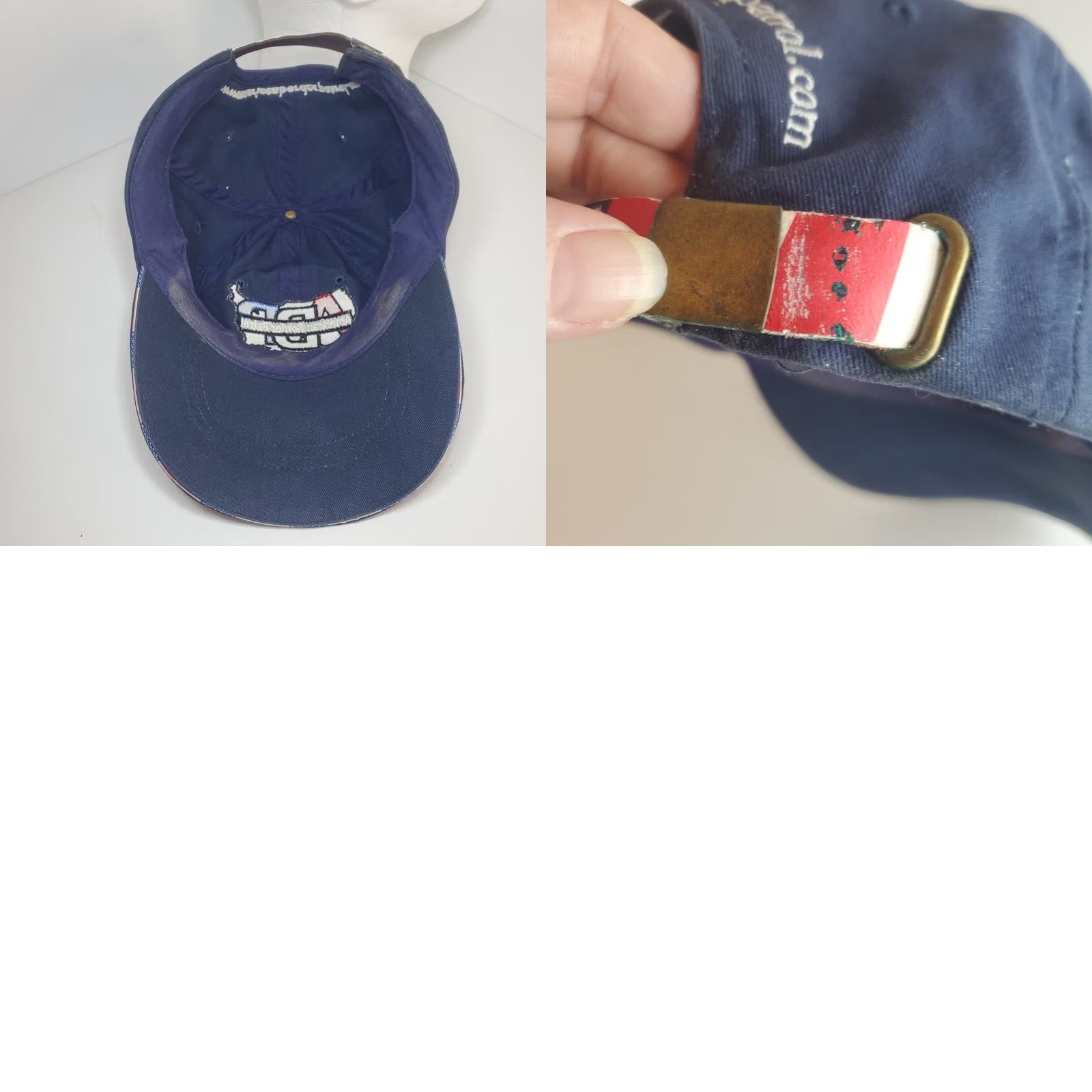 Vintage VINTAGE America Border Patrol Baseball Cap Hat Blue Red White Men One Size Adjustable Leather Strapback USA Flag 90s Size ONE SIZE - 8 Thumbnail