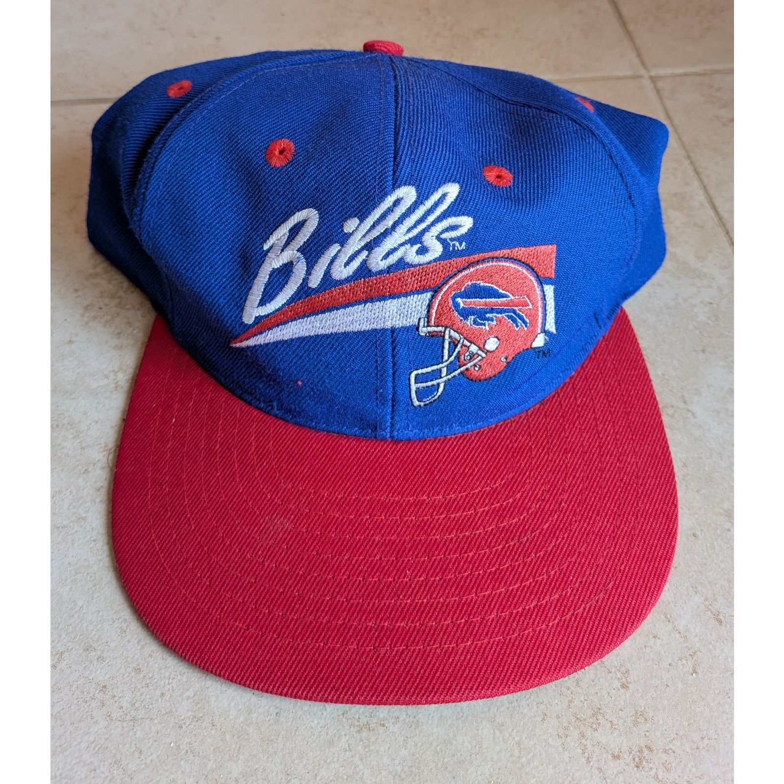NFL × Starter Buffalo Bills 90s ANNCO fitted HELMET 7 1/2 cap NFL vintage Size ONE SIZE - 1 Thumbnail