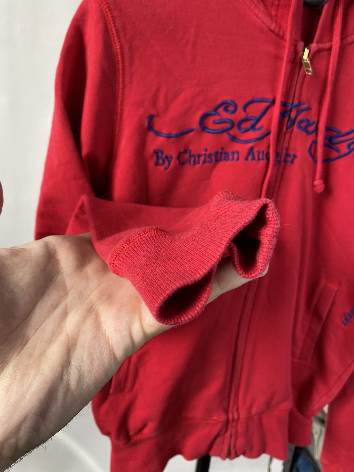 Ed Hardy 🔥Ed Hardy Gothic Tribal Avant Garde Red Hoodie Small wom Size S / US 4 / IT 40 - 15 Thumbnail