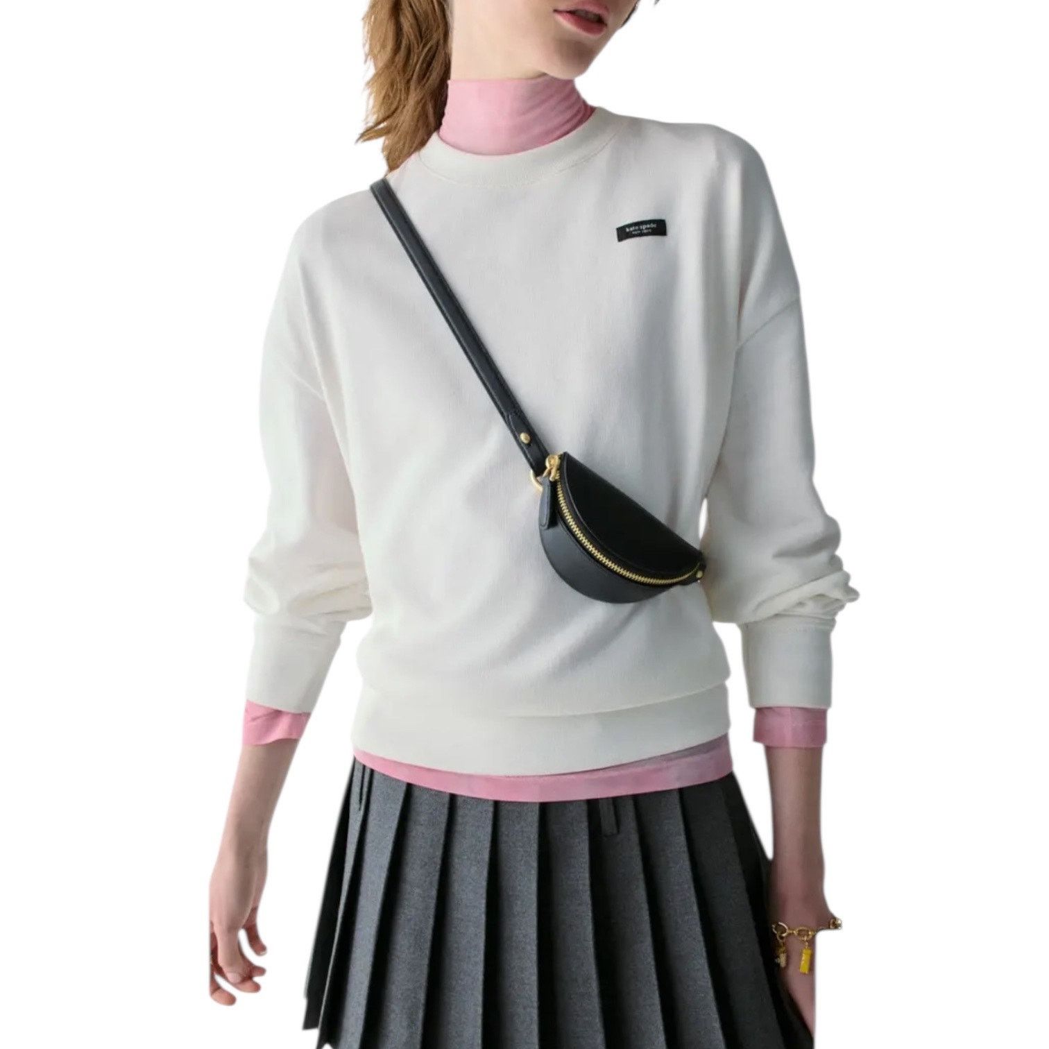 Kate Spade Kate Spade Duo Small Pebbled Leather Crossbody Bag Black Size ONE SIZE - 5 Thumbnail