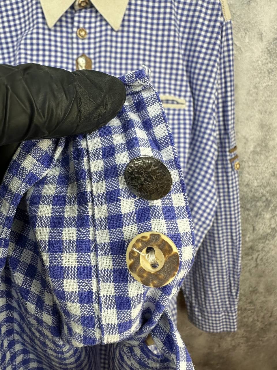 Other OS Trachten Bavarian Gingham Check Shirt Oktoberfest Size US XXL / EU 58 / 5 - 12 Thumbnail