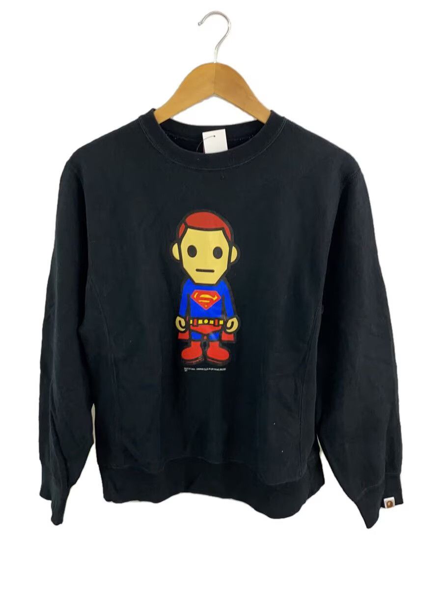 A Bathing Ape Print Cotton Sweatshirt Black