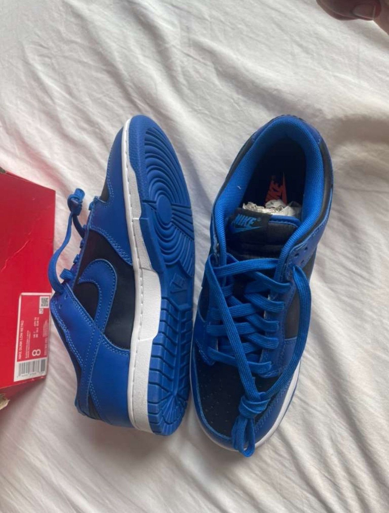 Nike Nike Dunk Low Retro Black / Hyper Cobalt White ds Size US 8 / EU 41 - 3 Thumbnail