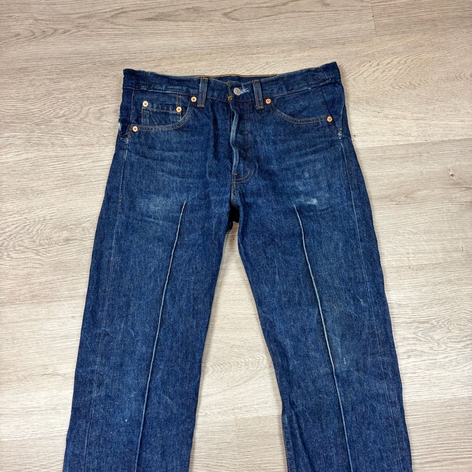 Levi's × Vintage Vintage 90s Levi's 501 XX Straight Leg Jeans 30x38 (33x35) Size US 33 - 4 Thumbnail