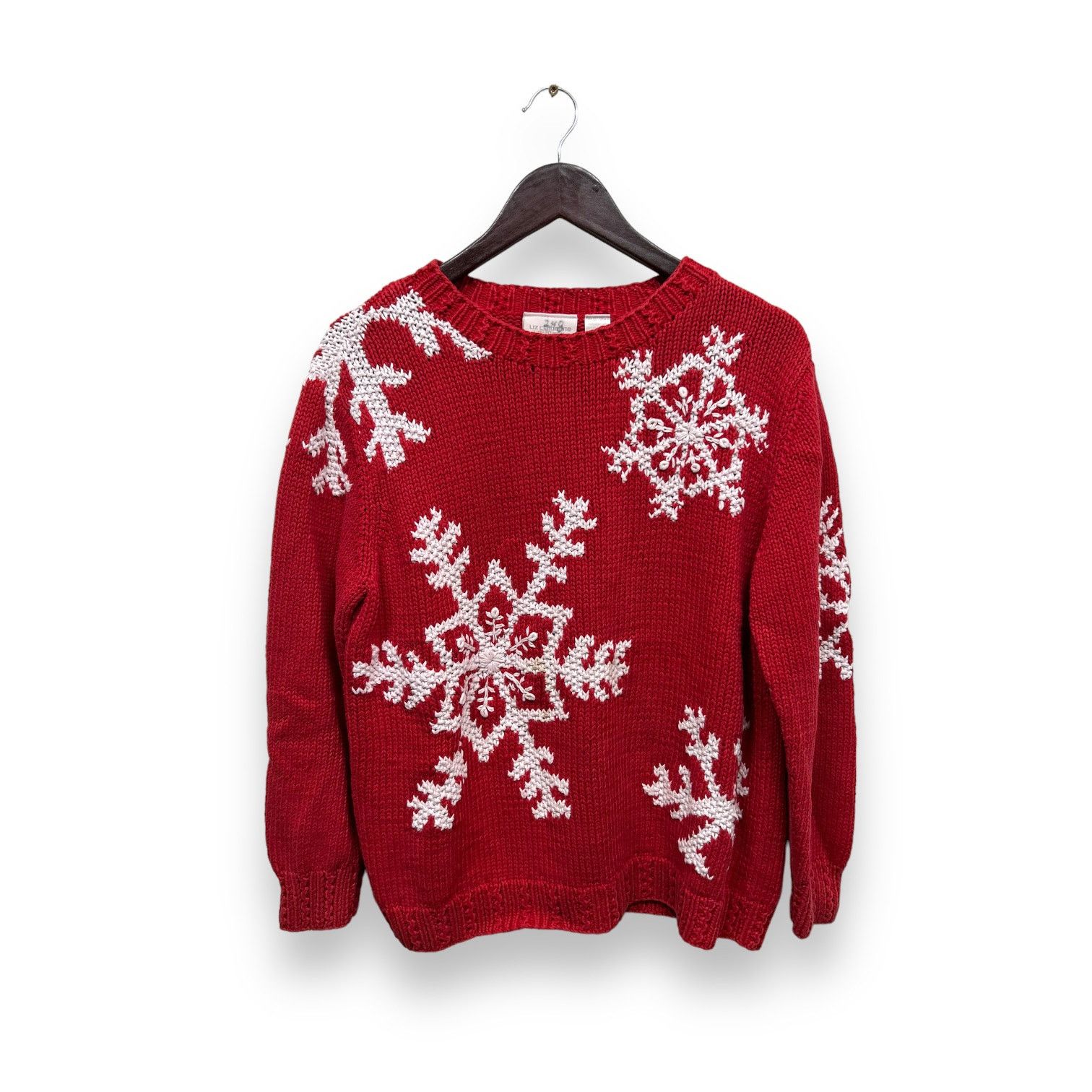 Vintage Vintage Knitted Snowflake Sweater Liz Claiborne Size Medium Size M / US 6-8 / IT 42-44 - 1 Thumbnail