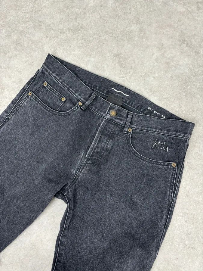 Saint Laurent Paris FW2015 Saint Laurent Black Denim Distressed Jeans Size US 32 / EU 48 - 5 Thumbnail