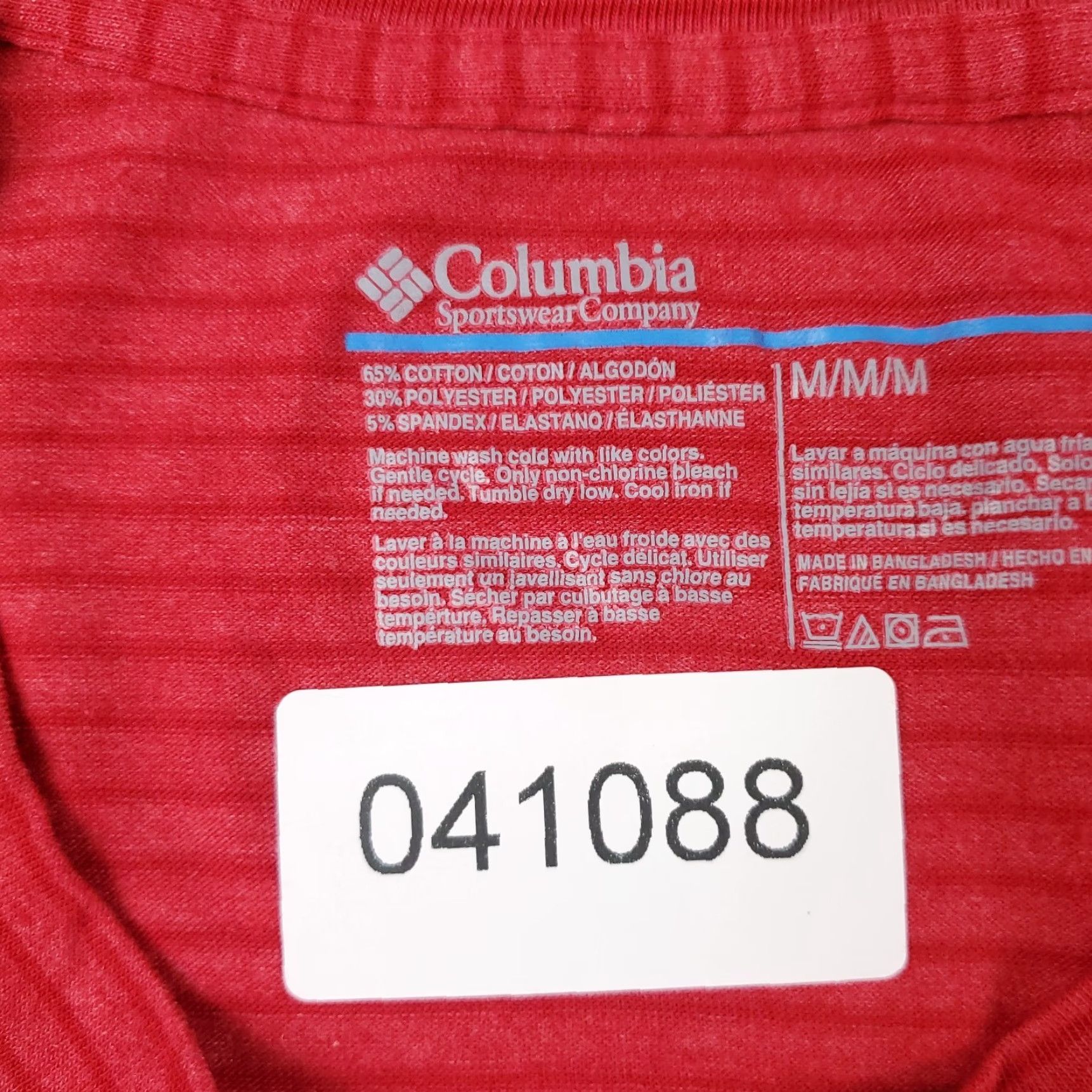 Vintage Columbia Casual T-Shirt Mens Medium Red Short Sleeve Crew Neck Sports Size US M / EU 48-50 / 2 - 6 Thumbnail