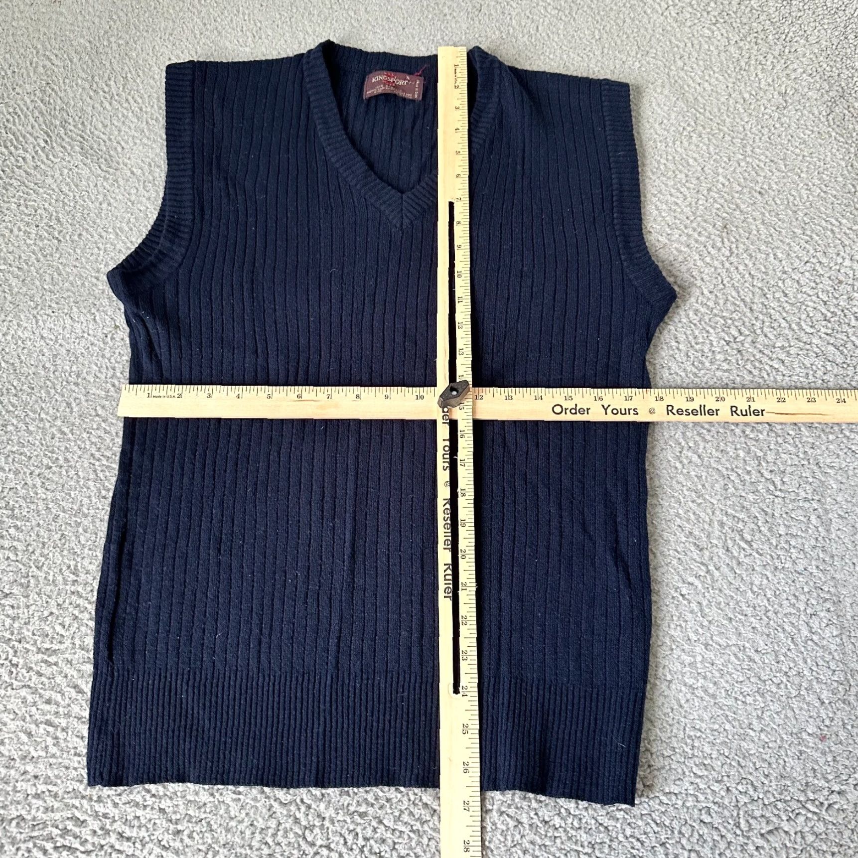 Vintage VINTAGE Kingsport Sweater Vest Mens XL Blue Knit 80s 70s Size US XL / EU 56 / 4 - 4 Thumbnail