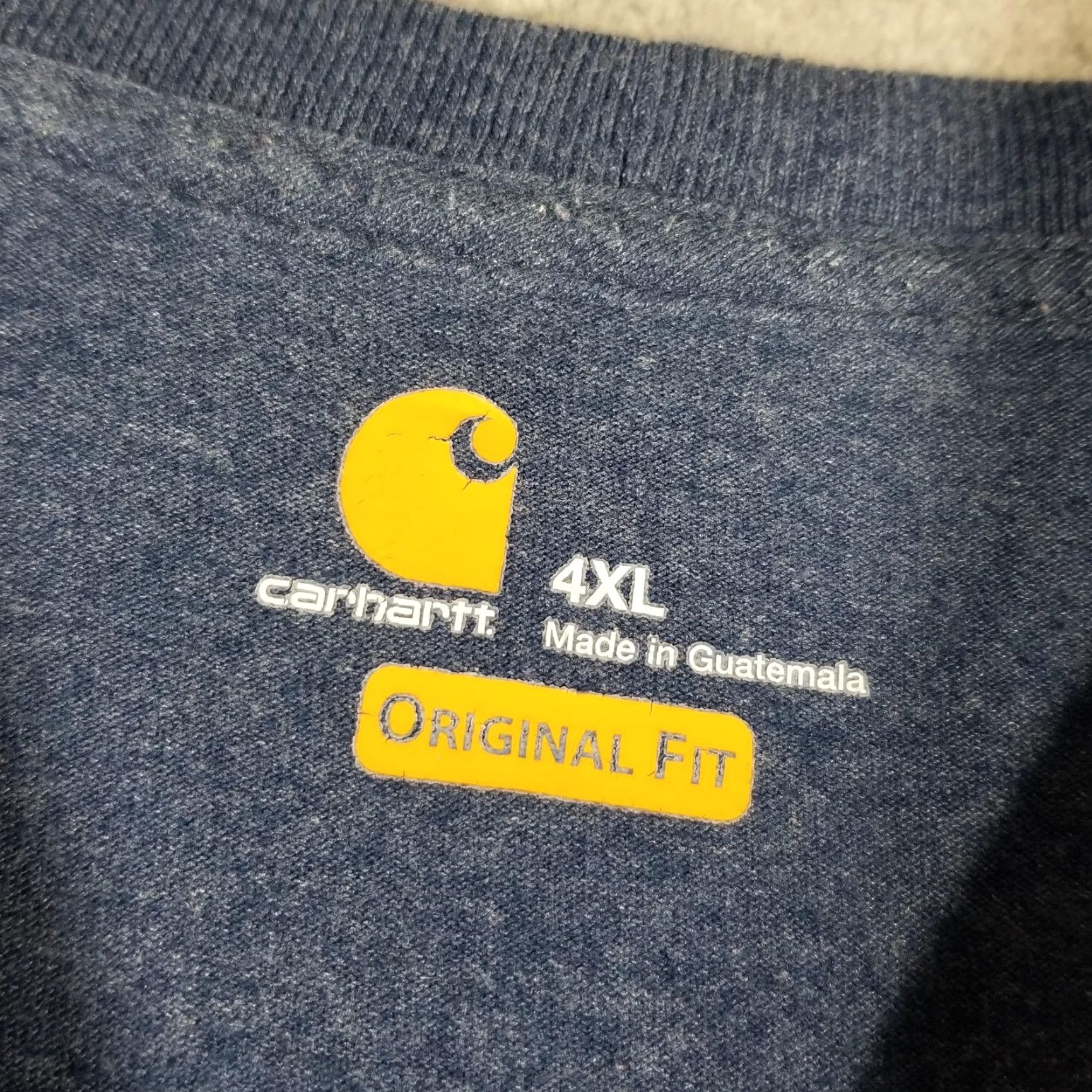 Carhartt Carhartt Shirt Mens 4XL Blue Heather Original Fit Pocket Short Sleeve Tee K87 Size US XXL / EU 58 / 5 - 3 Thumbnail