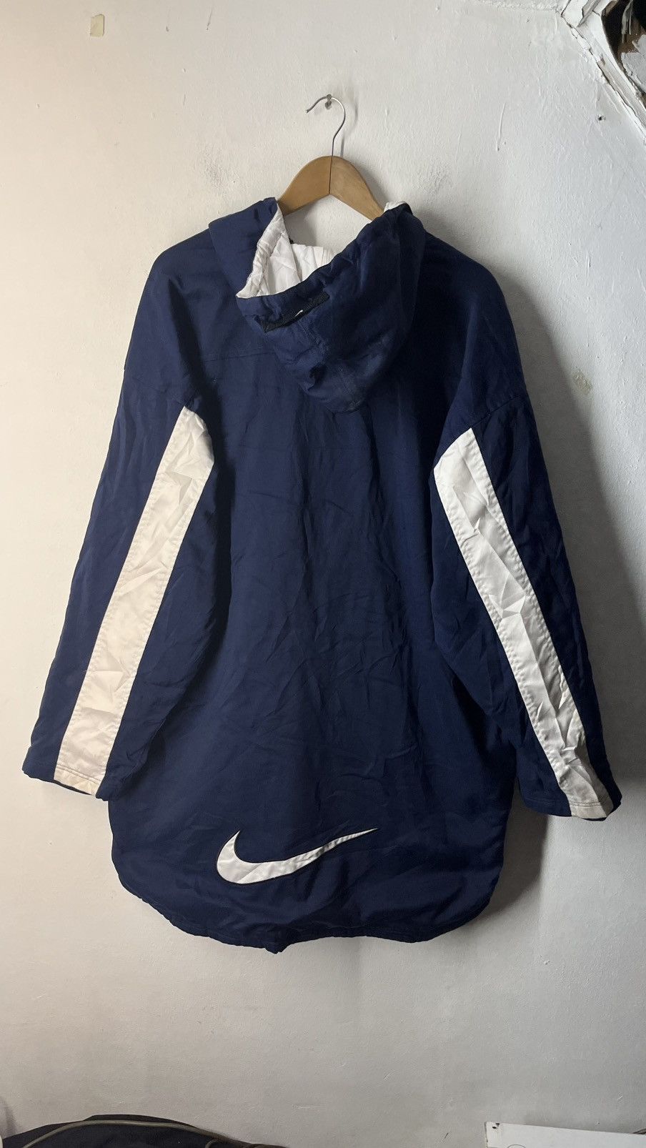 Nike VINTAGE NIKE TEAM BASEBALL LONG COAT WINDBREAKER JACKET Size US XL / EU 56 / 4 - 13 Thumbnail