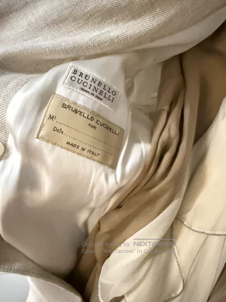 Brunello Cucinelli Brunello Cucinelli Linen Beige Beaded Luxury Edition Heavi Size XS / US 0-2 / IT 36-38 - 5 Thumbnail