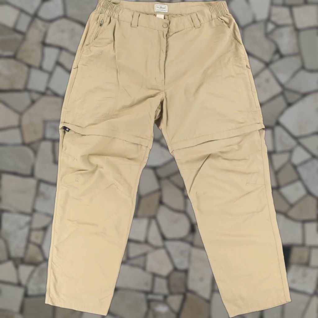 Vintage LL Bean Convert Nylon Shell Hiking Pants Tan Men's XL Size US 36 / EU 52 - 1 Thumbnail