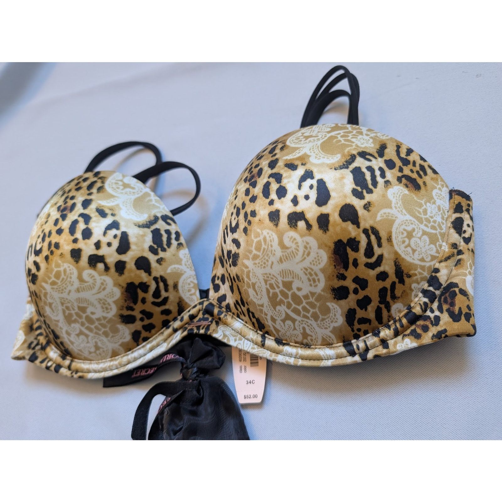 Victoria's Secret NWT Victoria’s Secret Bra 34C Leopard Lace Push-Up Size XXS / US 00 / IT 34 - 5 Thumbnail