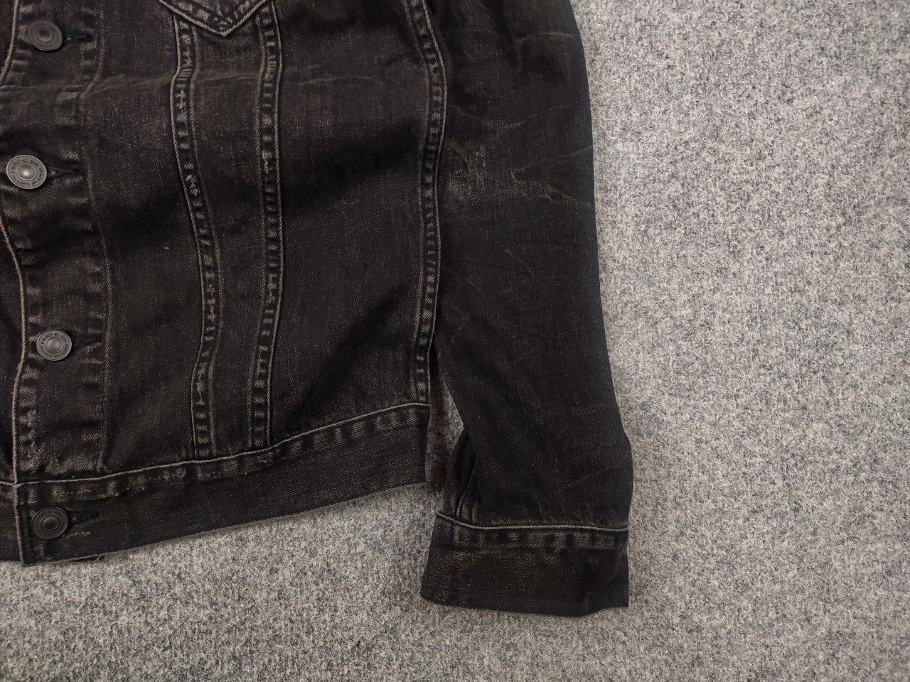 Allsaints Allsaints donlington Distressed Denim Jacket Washed Black Size US S / EU 44-46 / 1 - 6 Thumbnail