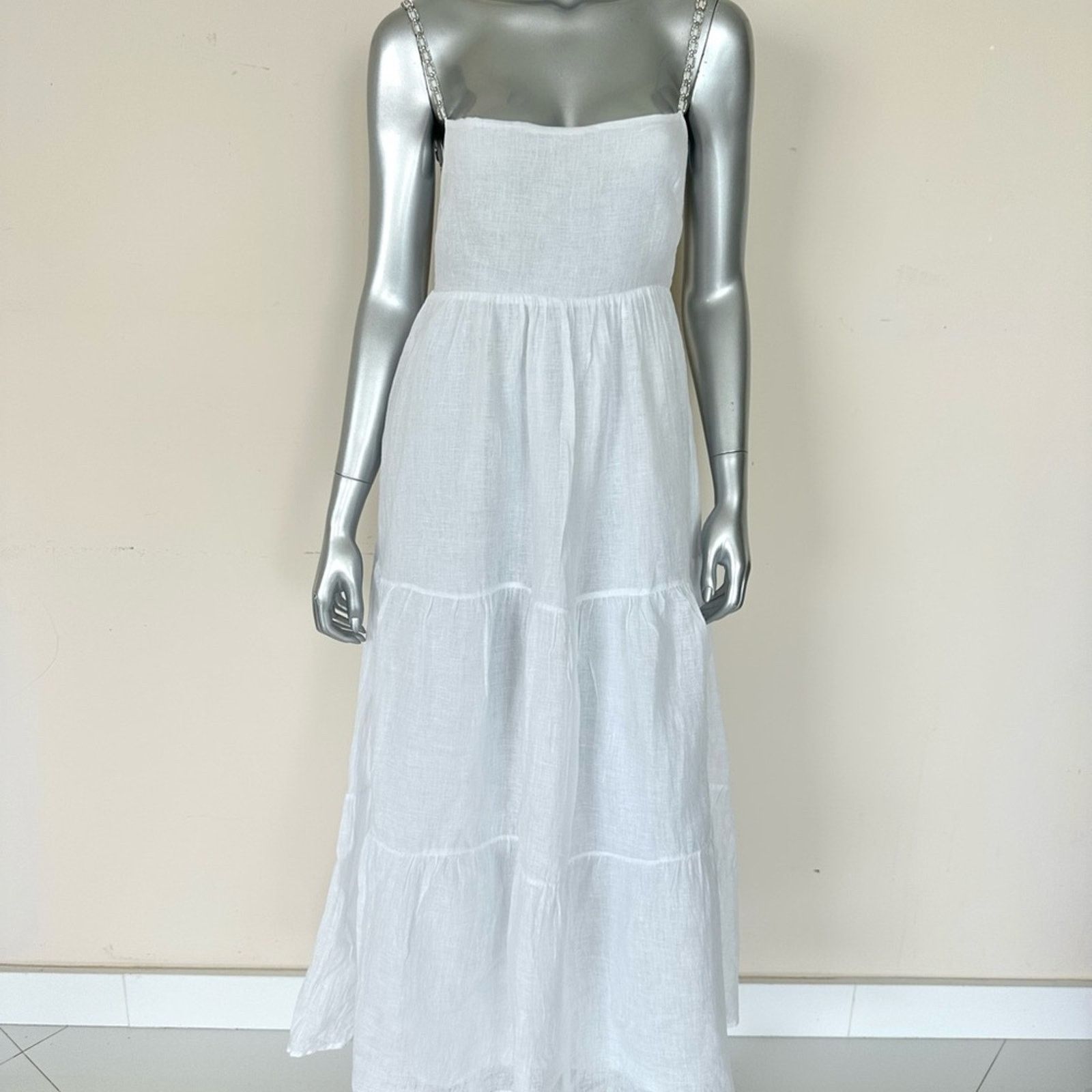 Other RUMER linen dress size S established with crystals 580$ Size S / US 4 / IT 40 - 1 Thumbnail