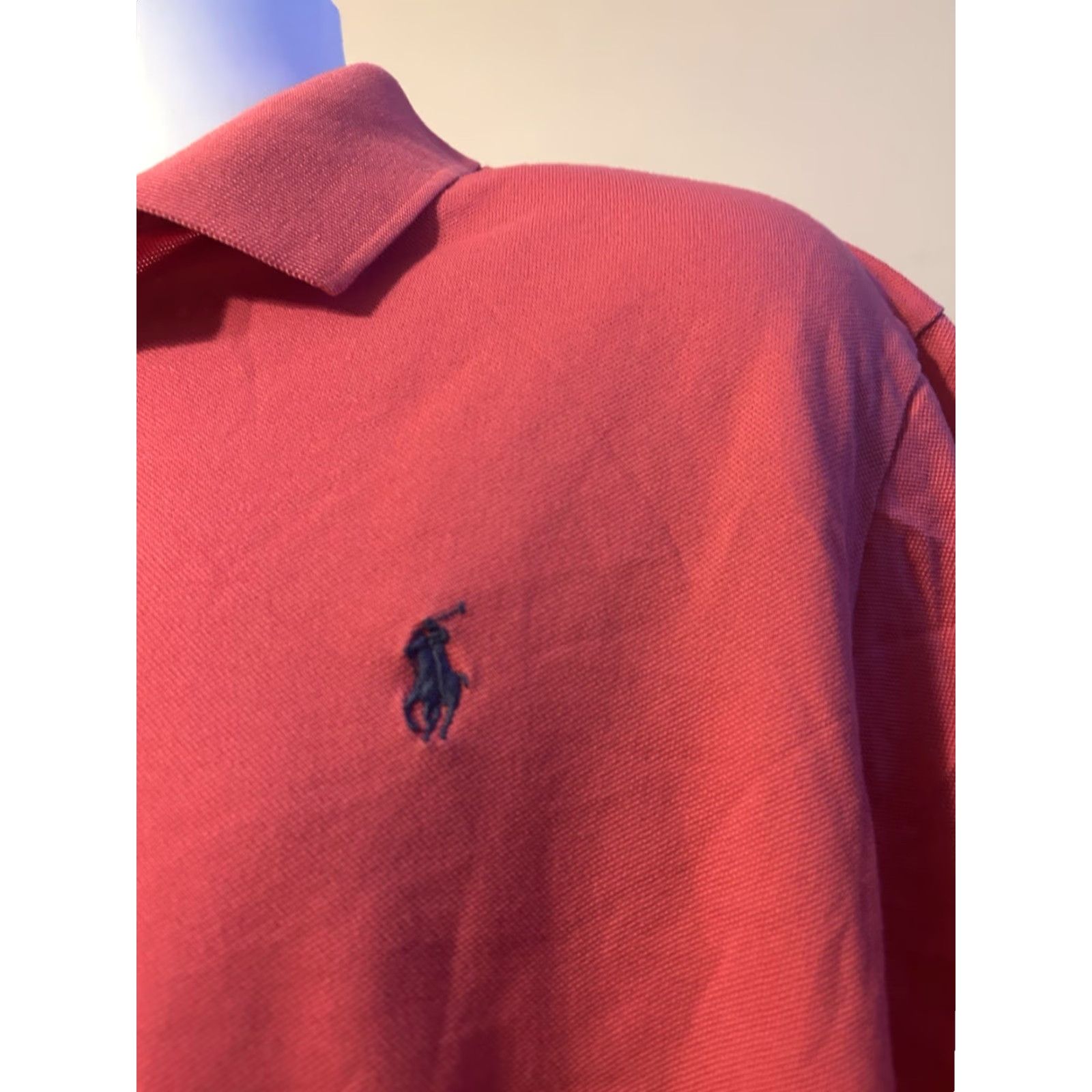 Polo Ralph Lauren Polo Ralph Lauren Polo Shirt Men 2XL Shirt Coral Pink Solid Short Sleeve Golf Preppy Casual Men’s Mens Size US XXL / EU 58 / 5 - 5 Thumbnail