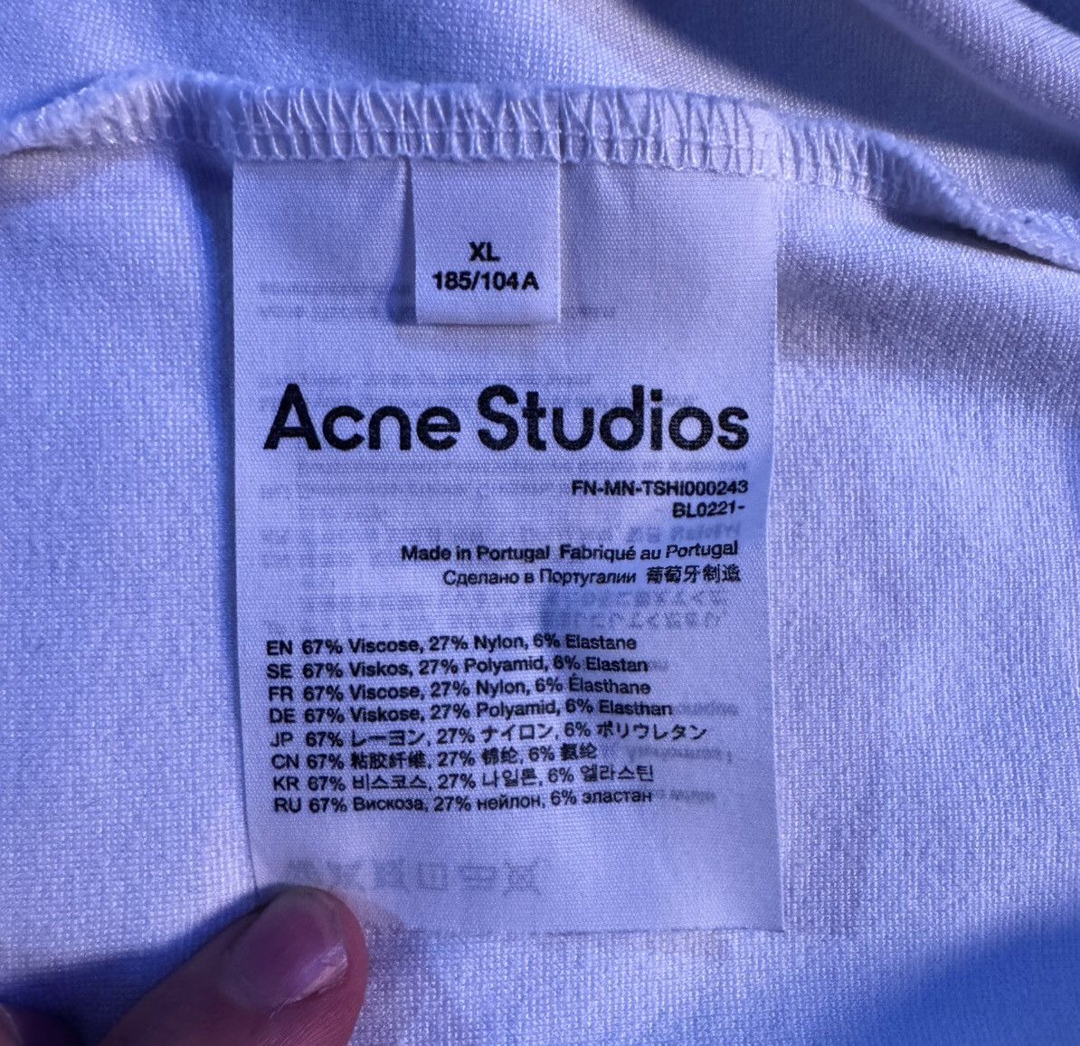 Acne Studios Acne Studios Logo Binding Short Sleeve T-Shirt White Size US XL / EU 56 / 4 - 5 Thumbnail