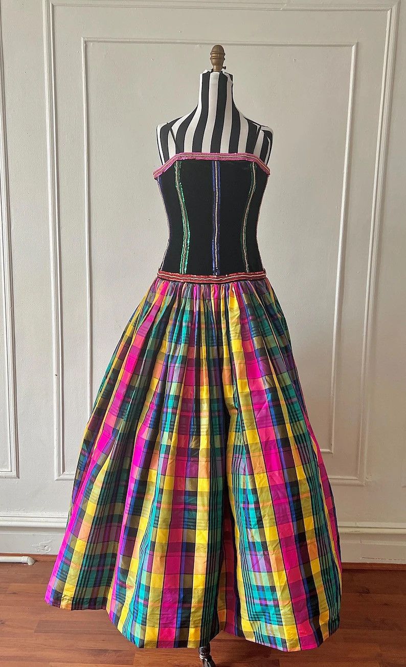 Escada Escada Couture Margaretha Ley Gown/ Rainbow Taffeta Skirt Size XS / US 0-2 / IT 36-38 - 5 Thumbnail