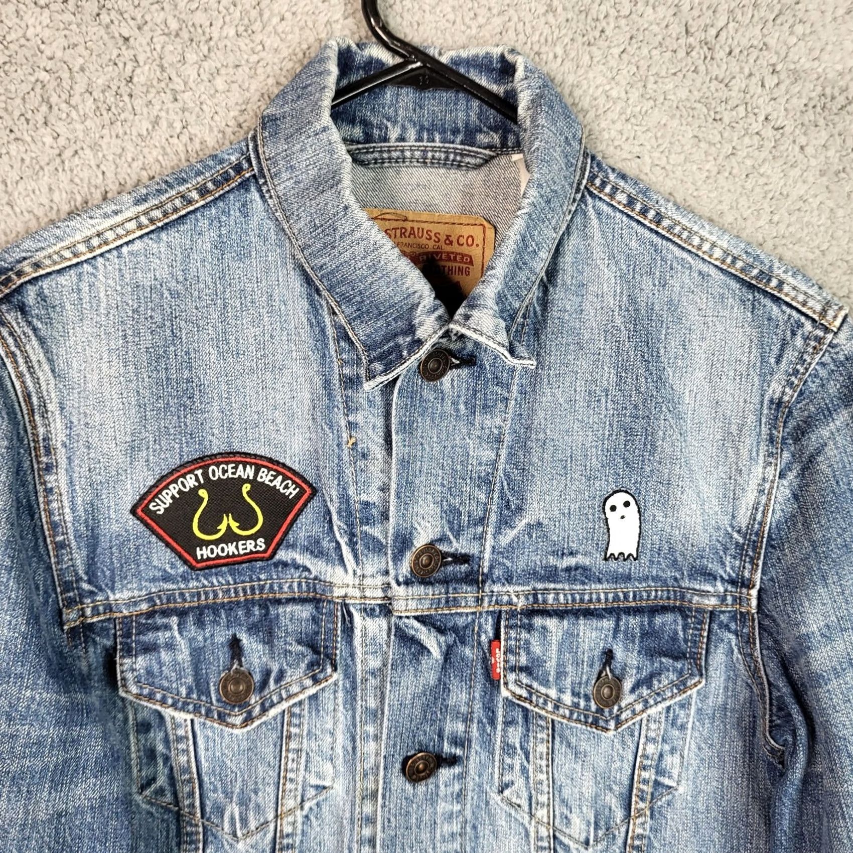 Levi's Levi's Button up patch blue Jeans Jacket Women's Size S Jacket Denim Blue Modern Casual Womens Size 28" / US 6 / IT 42 - 5 Thumbnail