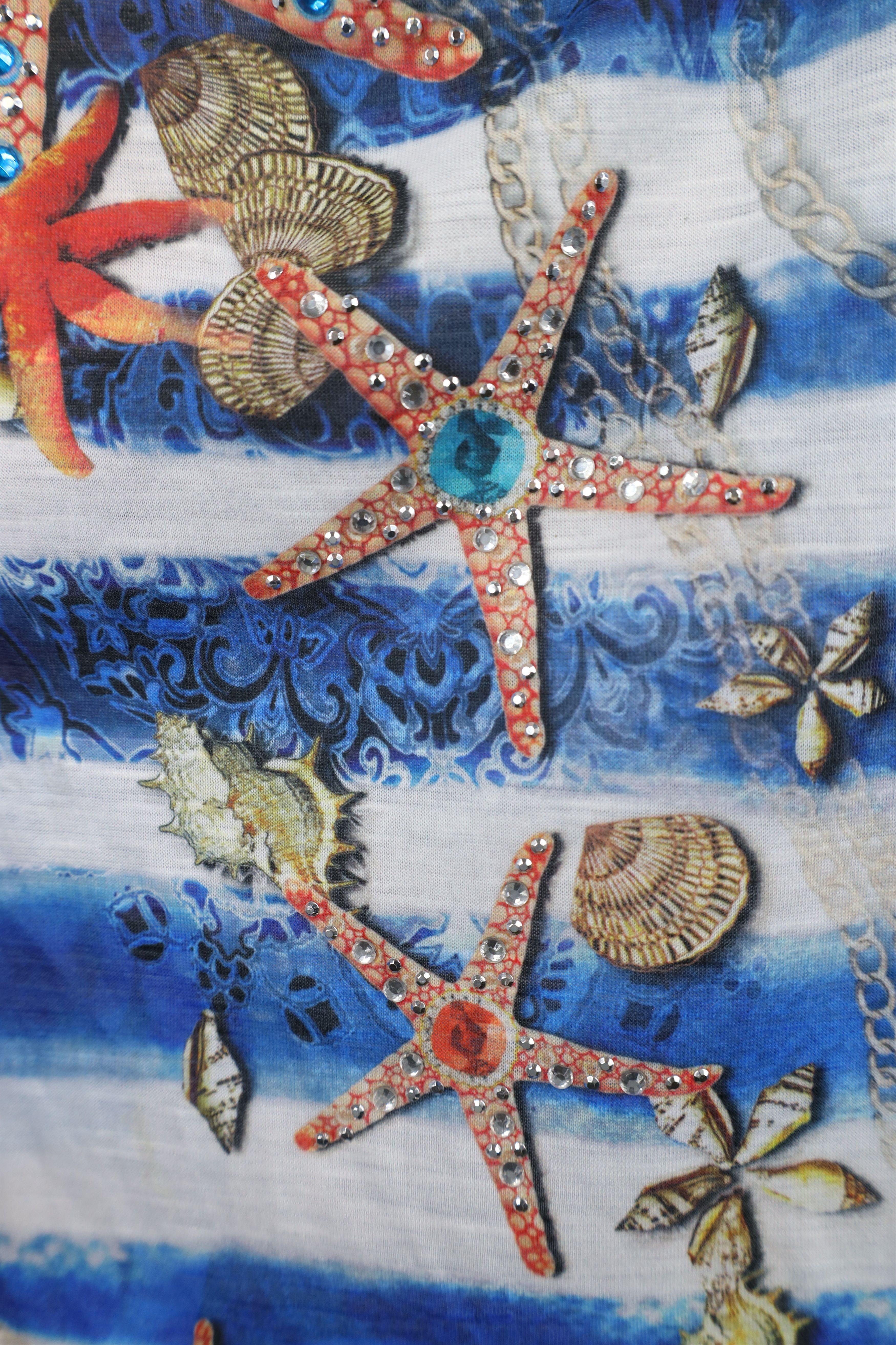 Vintage Vintage Y2K Cache Beach Chain All Over Print T-Shirt USA Size L / US 10 / IT 46 - 5 Thumbnail