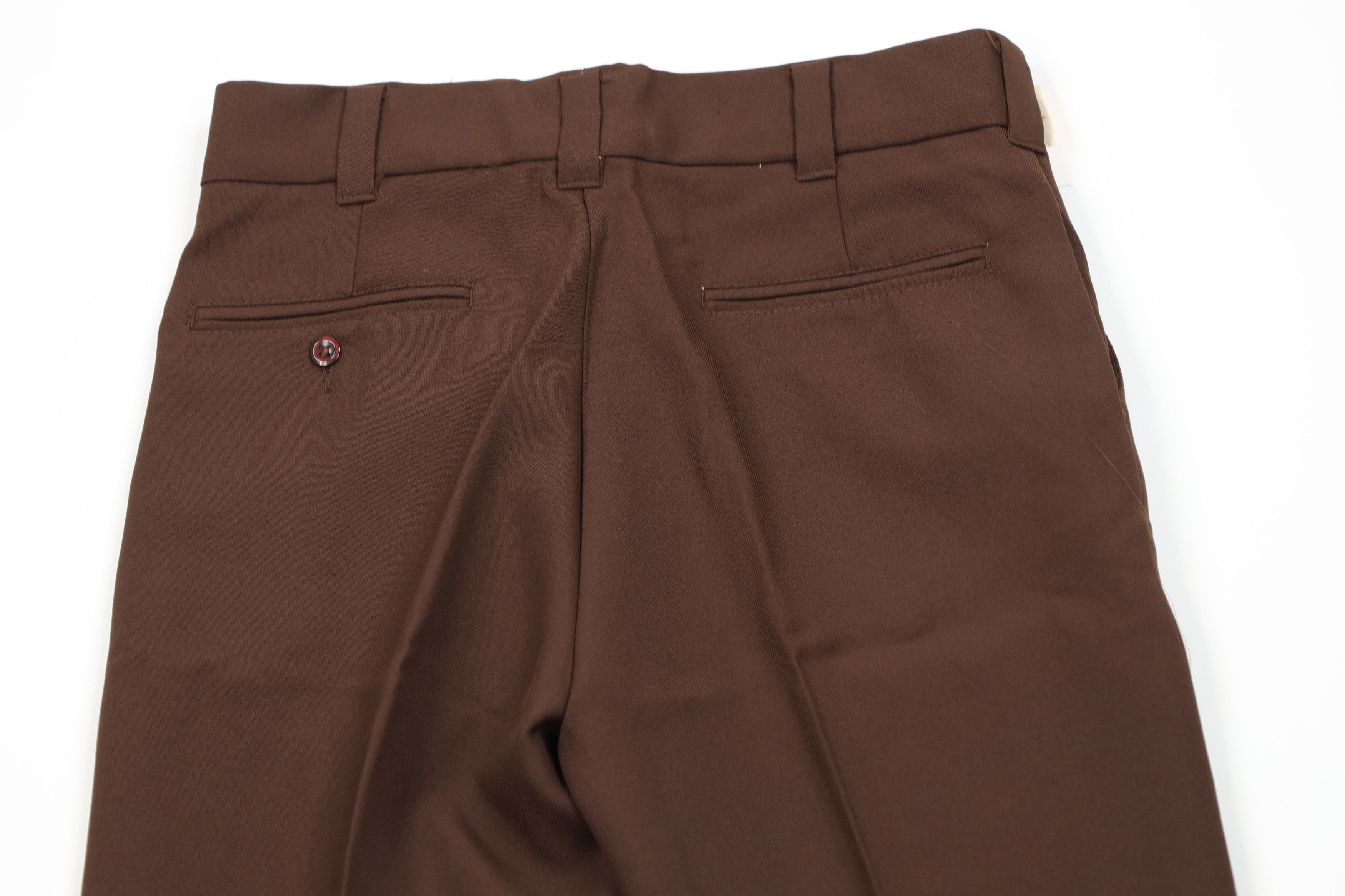 Vintage Deadstock Vintage 70s Streetwear Wide Leg Chino Pants Brown Size US 30 / EU 46 - 9 Thumbnail