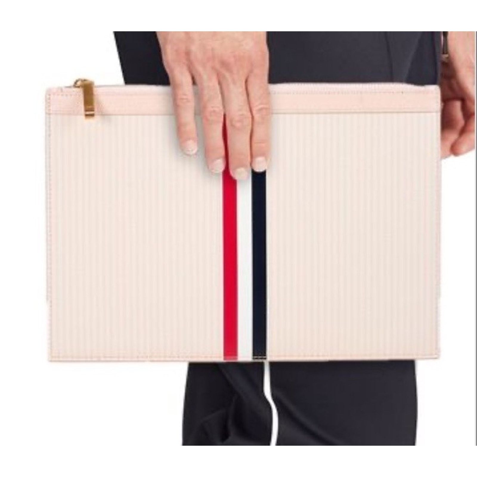 Thom Browne NWT THOM BROWNE $900 Leather Document Holder, Italy Size ONE SIZE - 11 Thumbnail