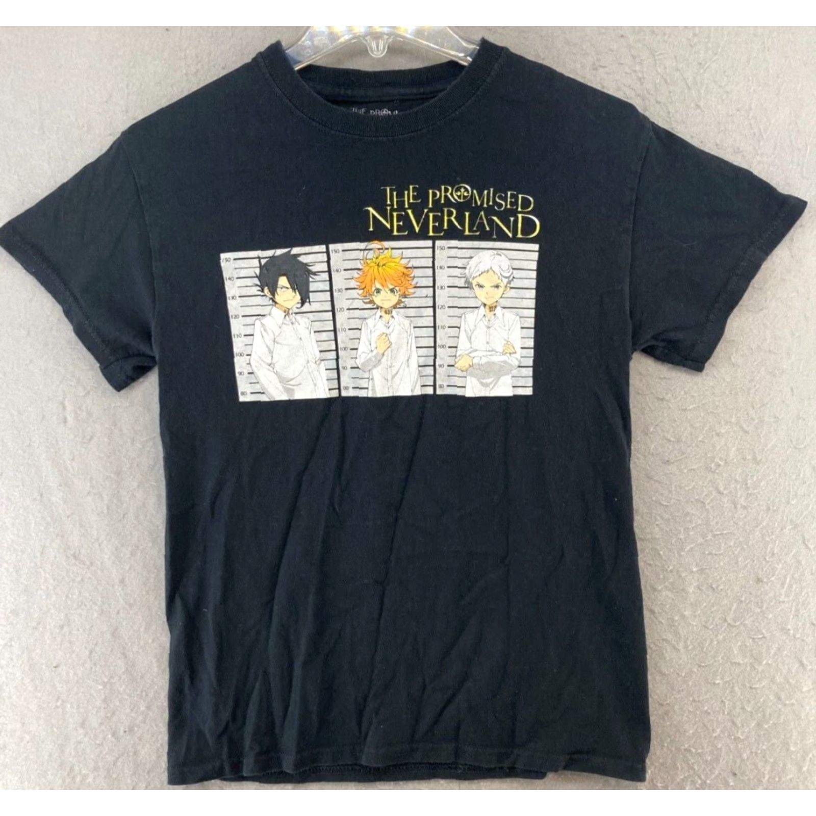 Everlane The Promised Neverland Mens TShirt Small Black Anime Shirt Adult Small Black Graphic Print Crew Neck Short Sleeve Cotton Jersey Regular Womens? Size US S / EU 44-46 / 1 - 2 Thumbnail