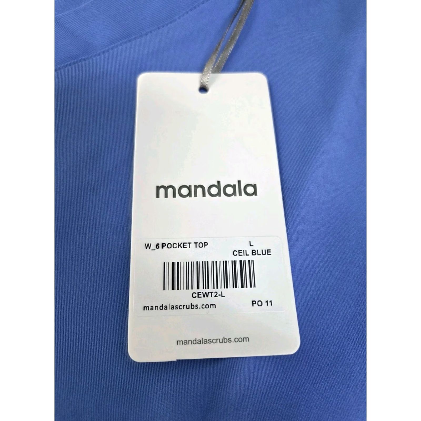 Vintage VINTAGE NWT Mandala Women’s Short Sleeve 6 Pocket V Neck Scrub Top Large Light blue PMID:7785 Size L / US 10 / IT 46 - 5 Thumbnail