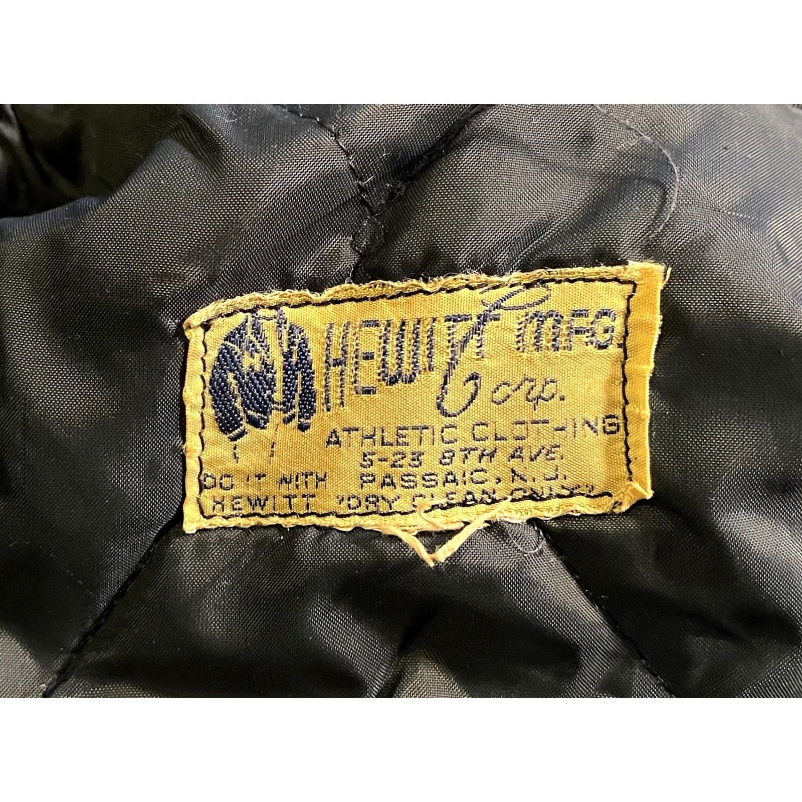 CO VINTAGE Hewitt Mfg New City Fire Engine Co Jacket Men's 40 Blue Quilt Lined 60s Size US L / EU 52-54 / 3 - 7 Thumbnail