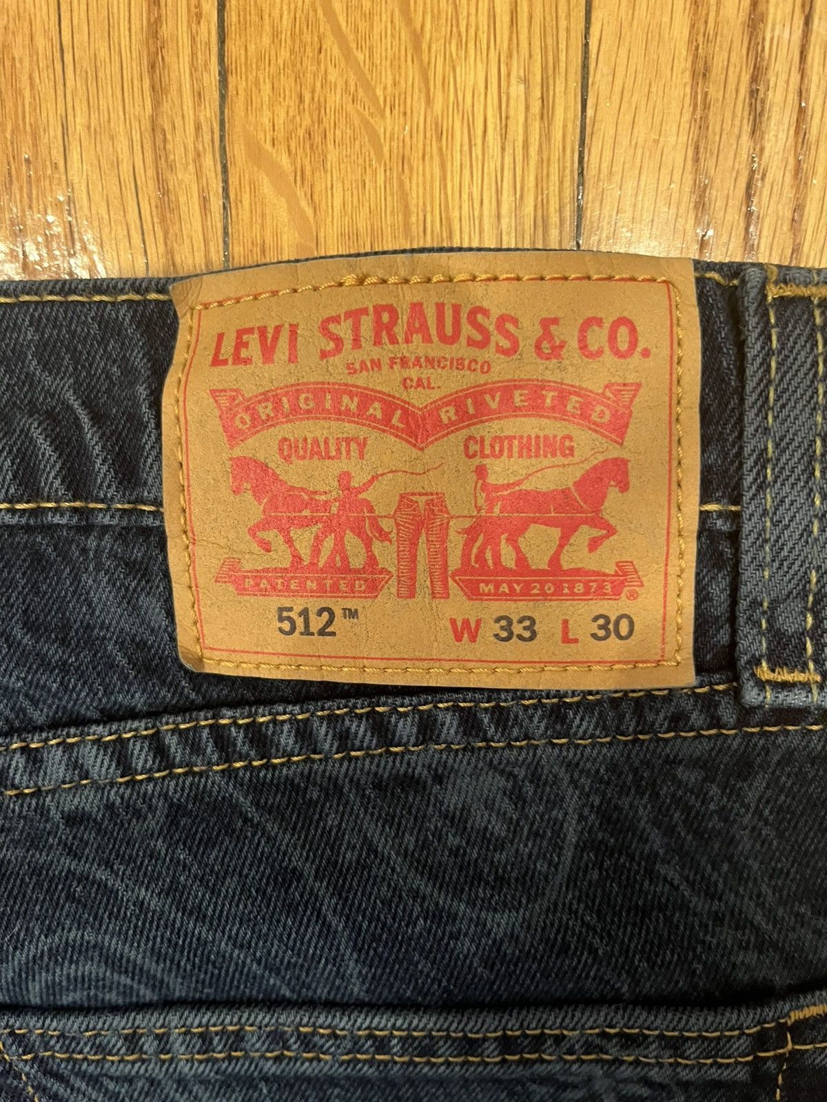 Levi's Levi’s 512 Blue Paisley Print Slim Taper Jeans Size US 33 - 5 Thumbnail