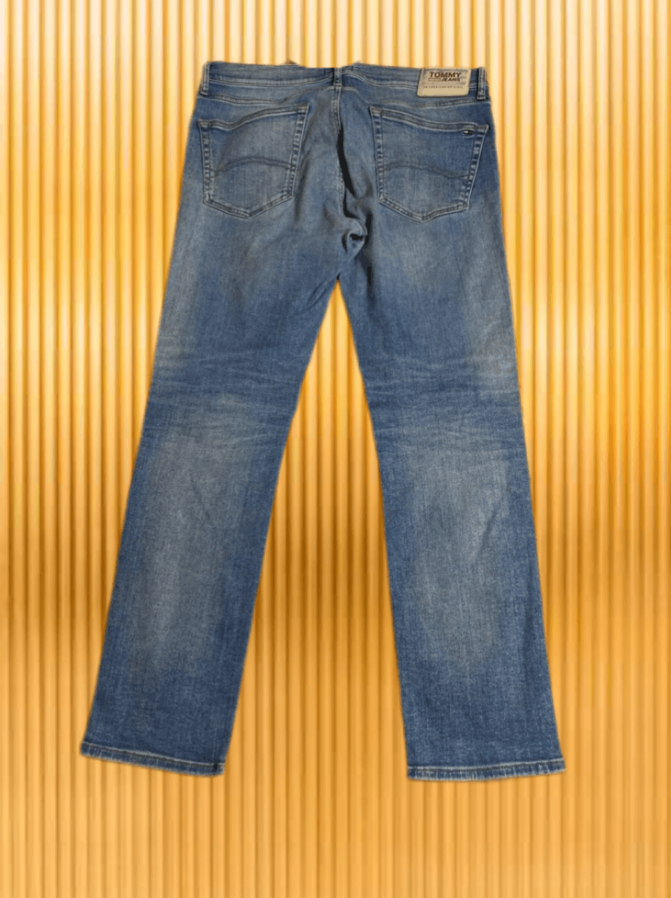 Tommy Hilfiger 2000s vintage rare baggy wide leg faded stonewash jeans Size US 33 - 1 Thumbnail