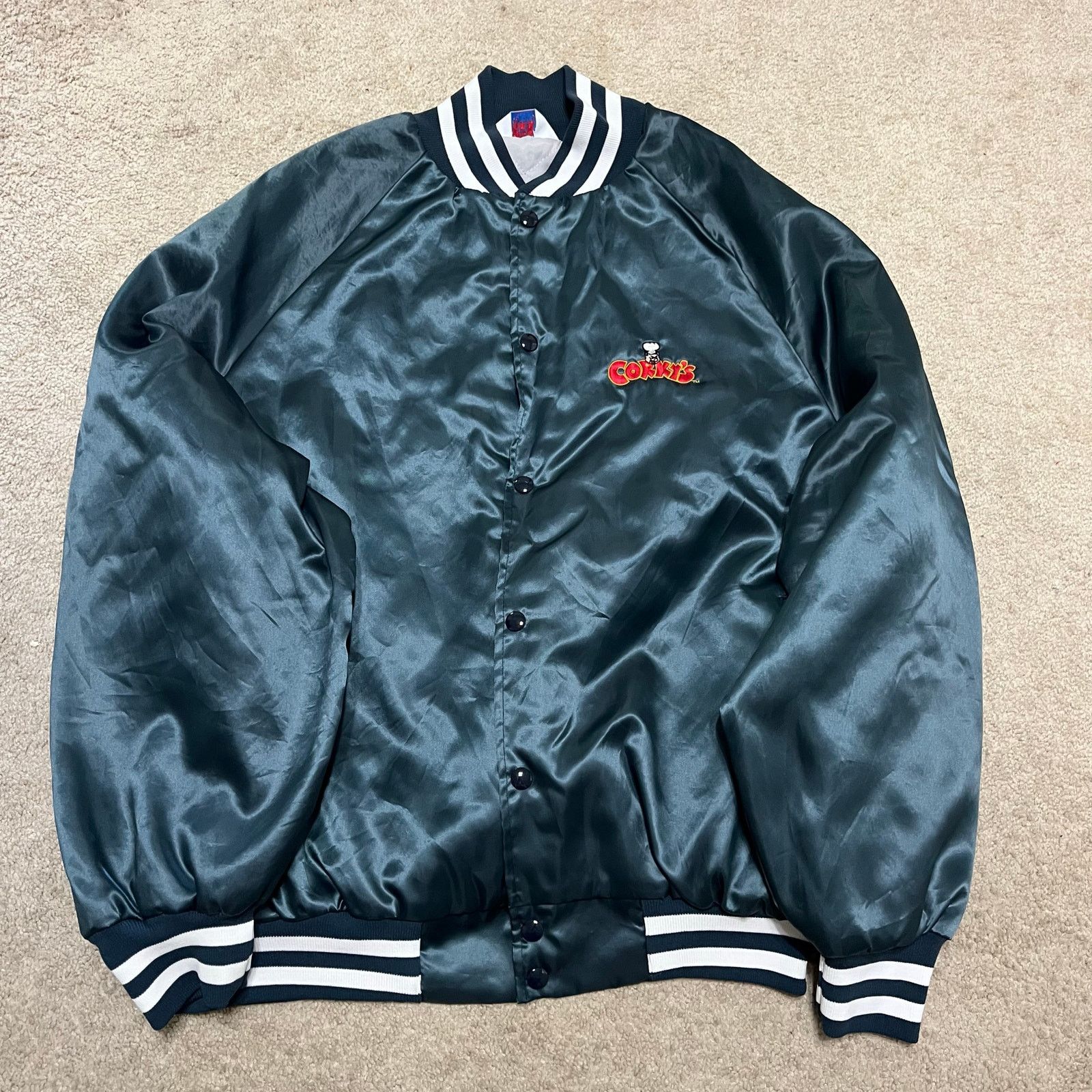 Other Corkys Satin Westark Tuqroise Bomber Jacket Varsity Style 2X Size US XXL / EU 58 / 5 - 1 Thumbnail