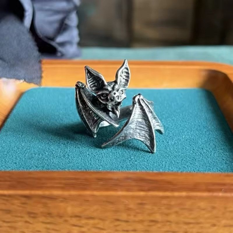 Jewelry Big Ring Finger Cute Bat Open Ring Size ONE SIZE - 6 Thumbnail